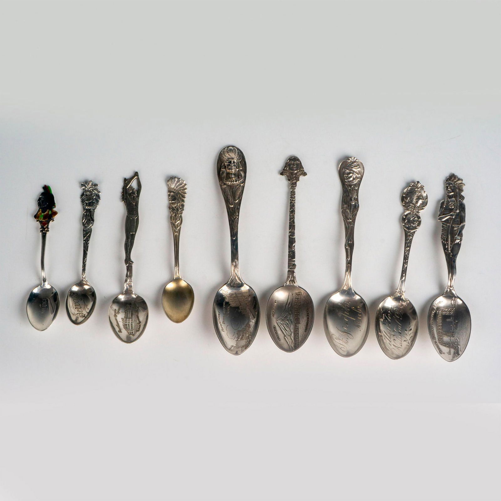 9pc Sterling Silver Native American Souvenir Spoons (1 of 2)