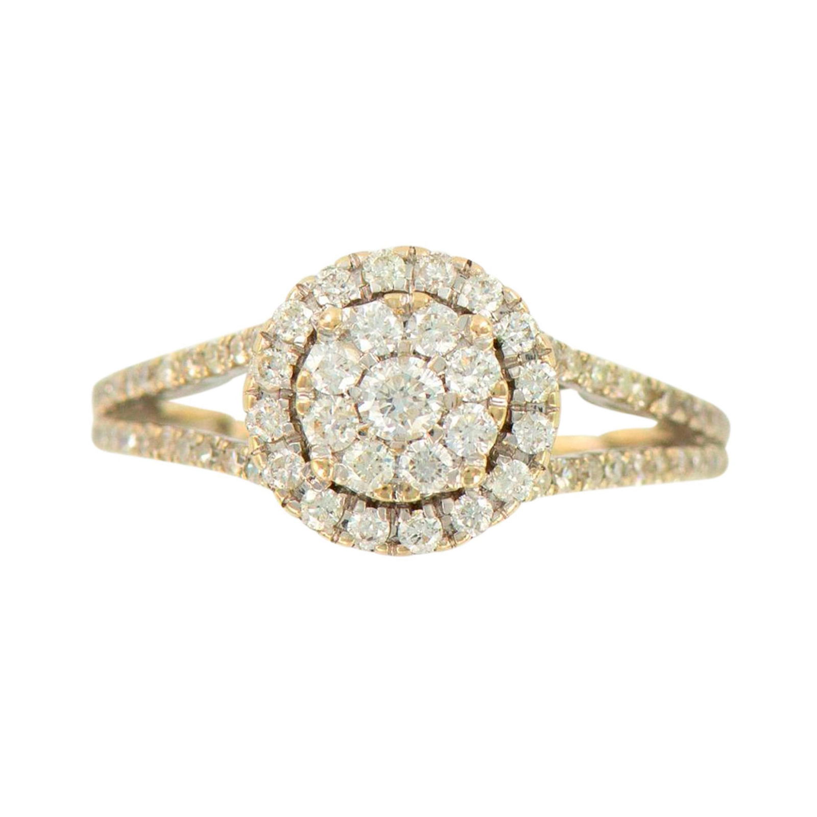 Diamond Cluster Halo Ring, 14K (1 of 4)