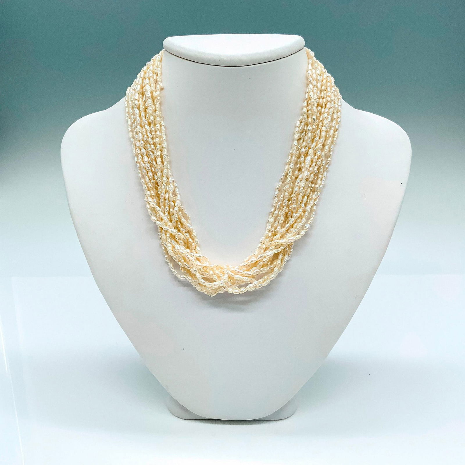 Elegant 14K Gold and Multi-Strand Pearl Necklace (1 of 3)
