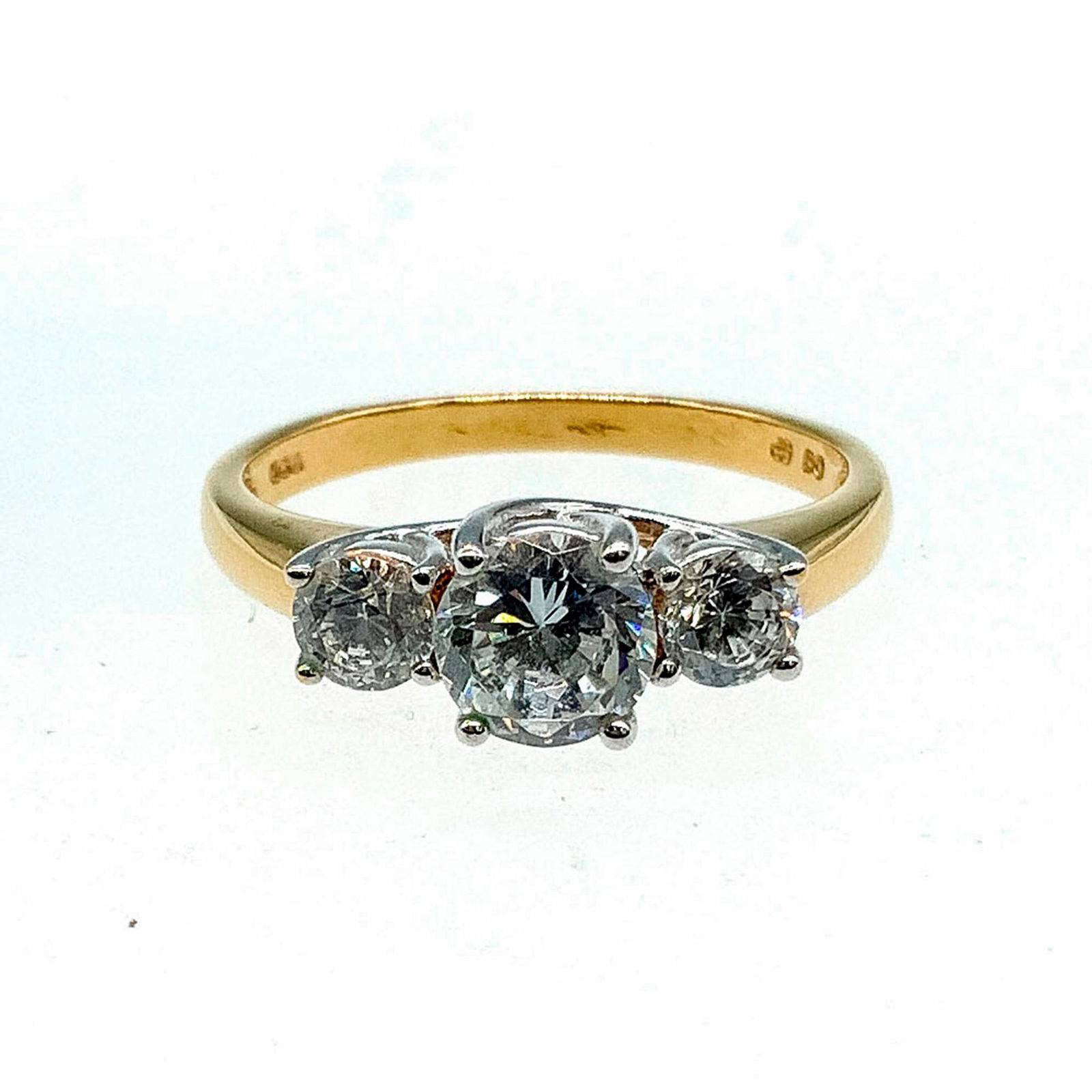 Fancy Two Tone 14K Gold Filled Cubic Zirconia Ring (1 of 2)