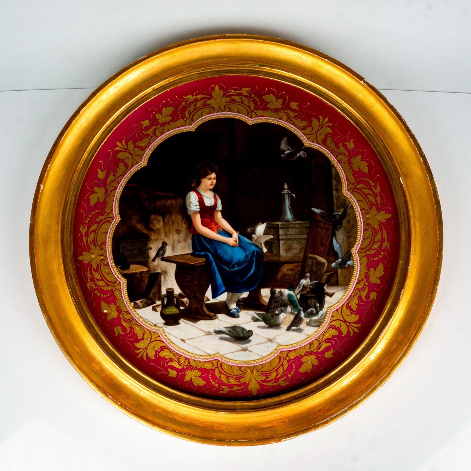 Antique Royal Vienna Gilded Framed Plaque (1 of 3)