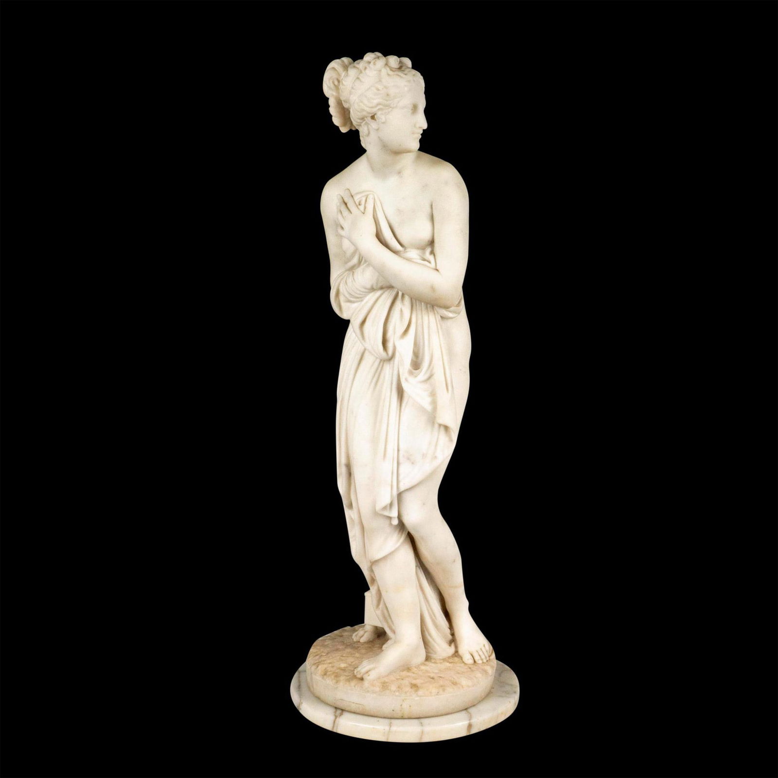 After Antonio Canova Stone Sculpture + Base, Venus Italica (1 of 6)