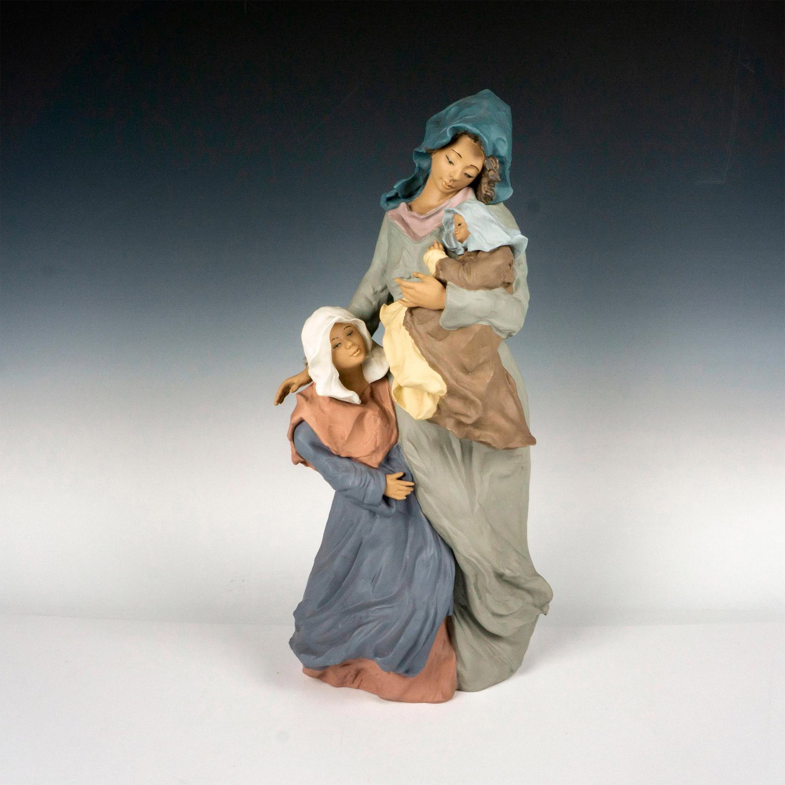 Ties That Bind 1011766 Ltd. - Lladro Porcelain Figurine: Goyesca finish; Lladro backstamp. Includes Certificate of Authenticity. Includes original box which measures 32"L x 16"W x 17"H. Issued: 1993 - 1993 Dimensions: 22"H Edition Number: 28 Edition Size: 2