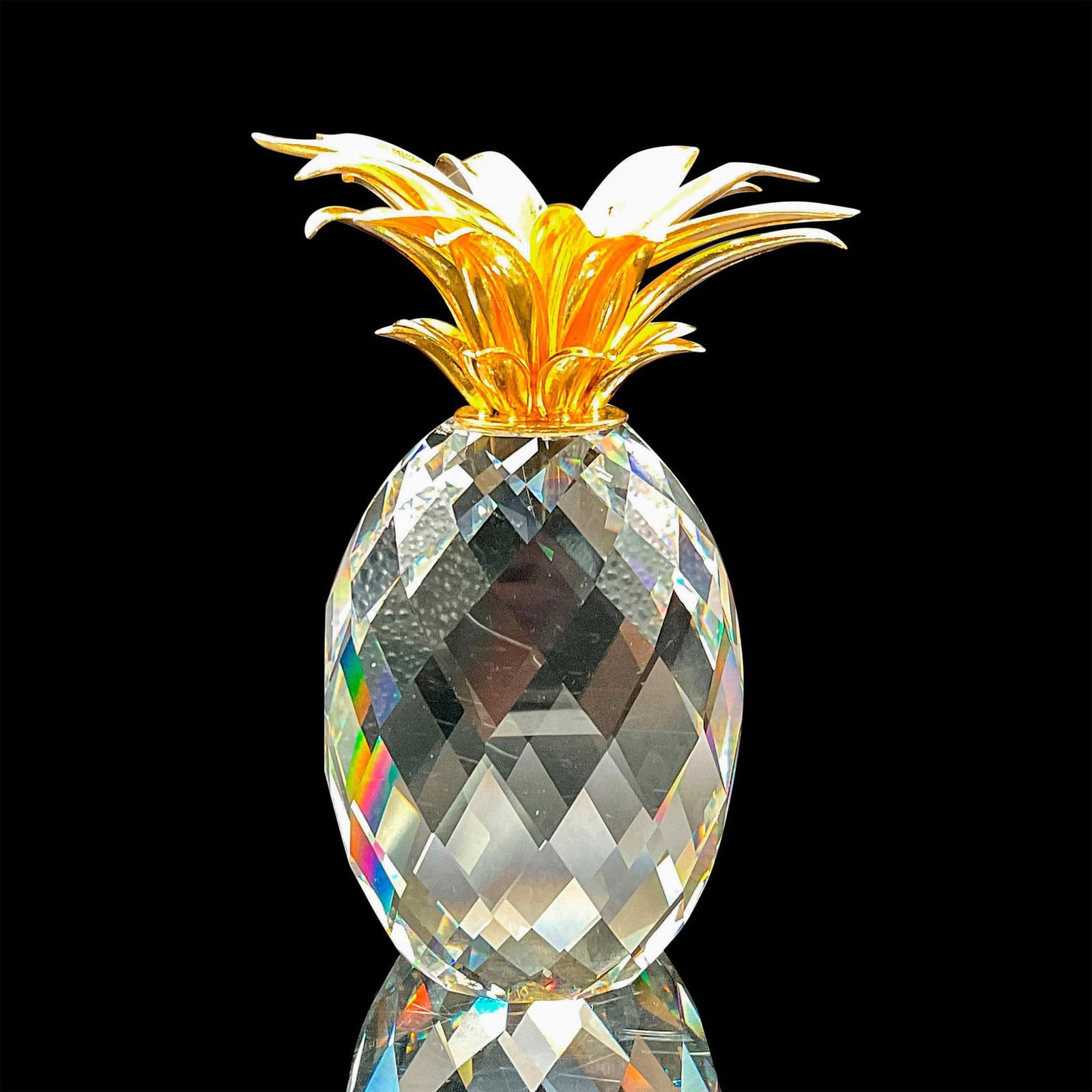Preciosa Crystal Figurine Pineapple with Gold (1 of 3)