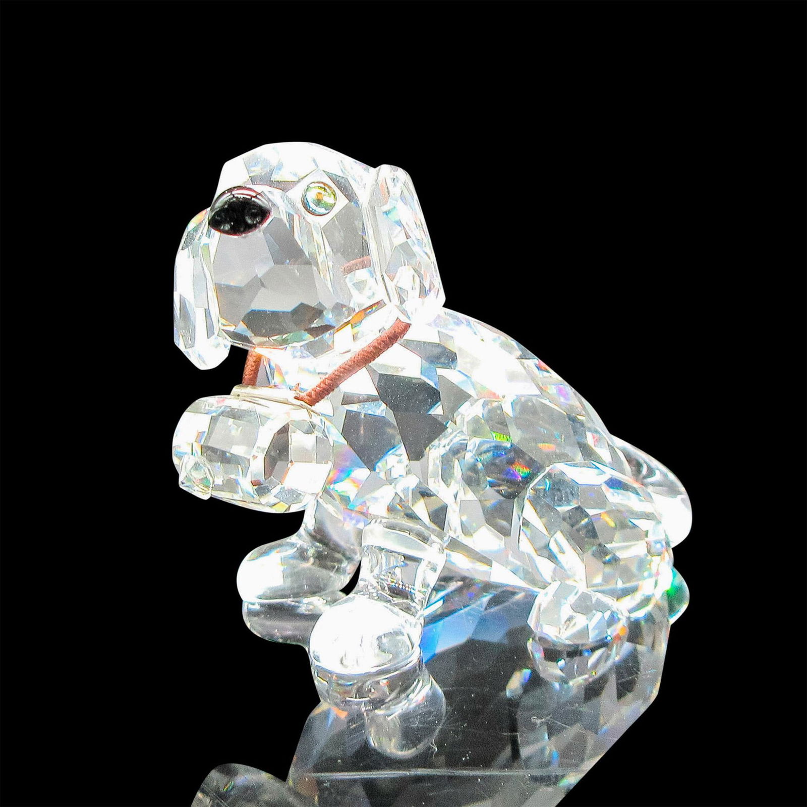 Swarovski Silver Crystal Figurine, St. Bernard (1 of 4)