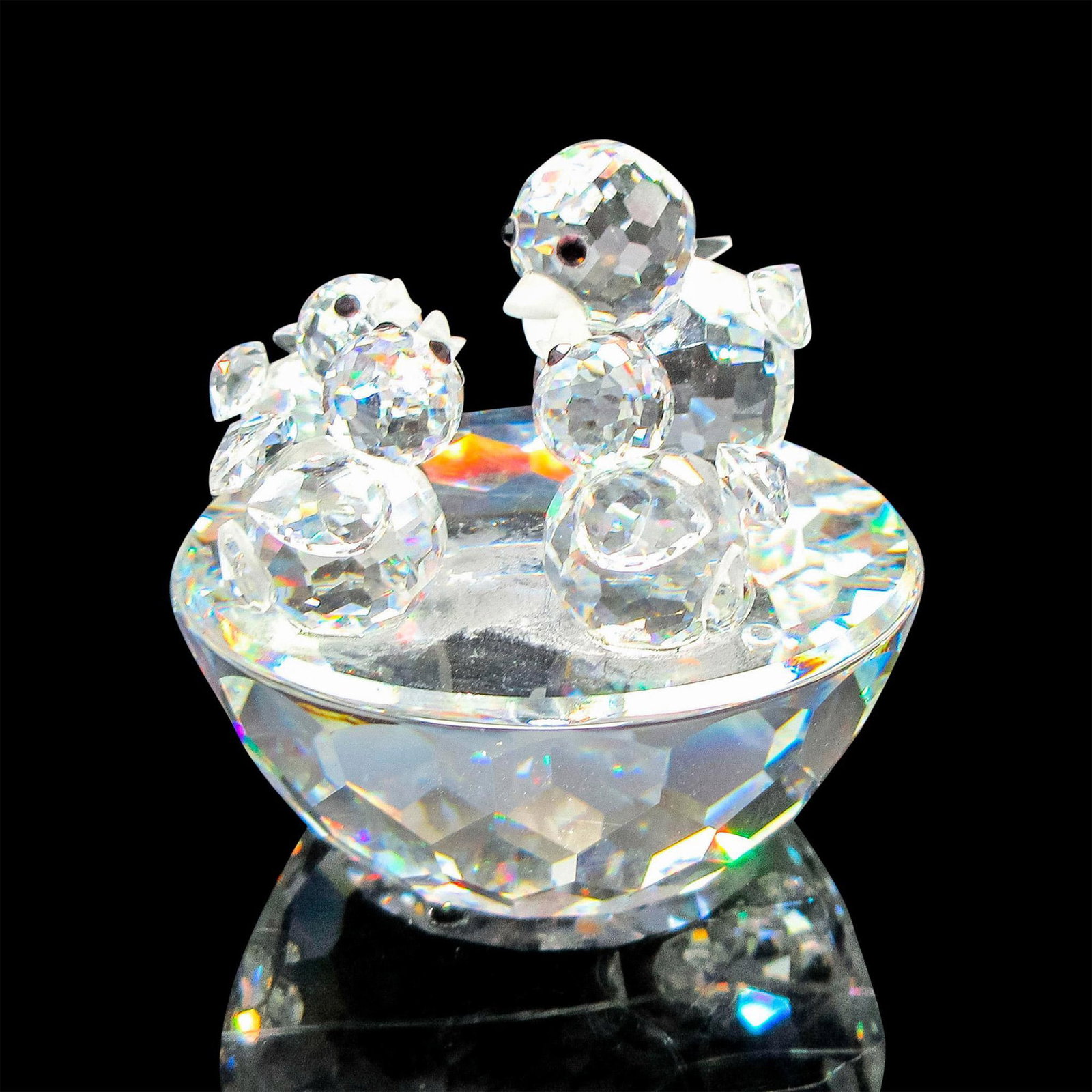 Swarovski Silver Crystal Figurine, Bird's Nest (1 of 4)
