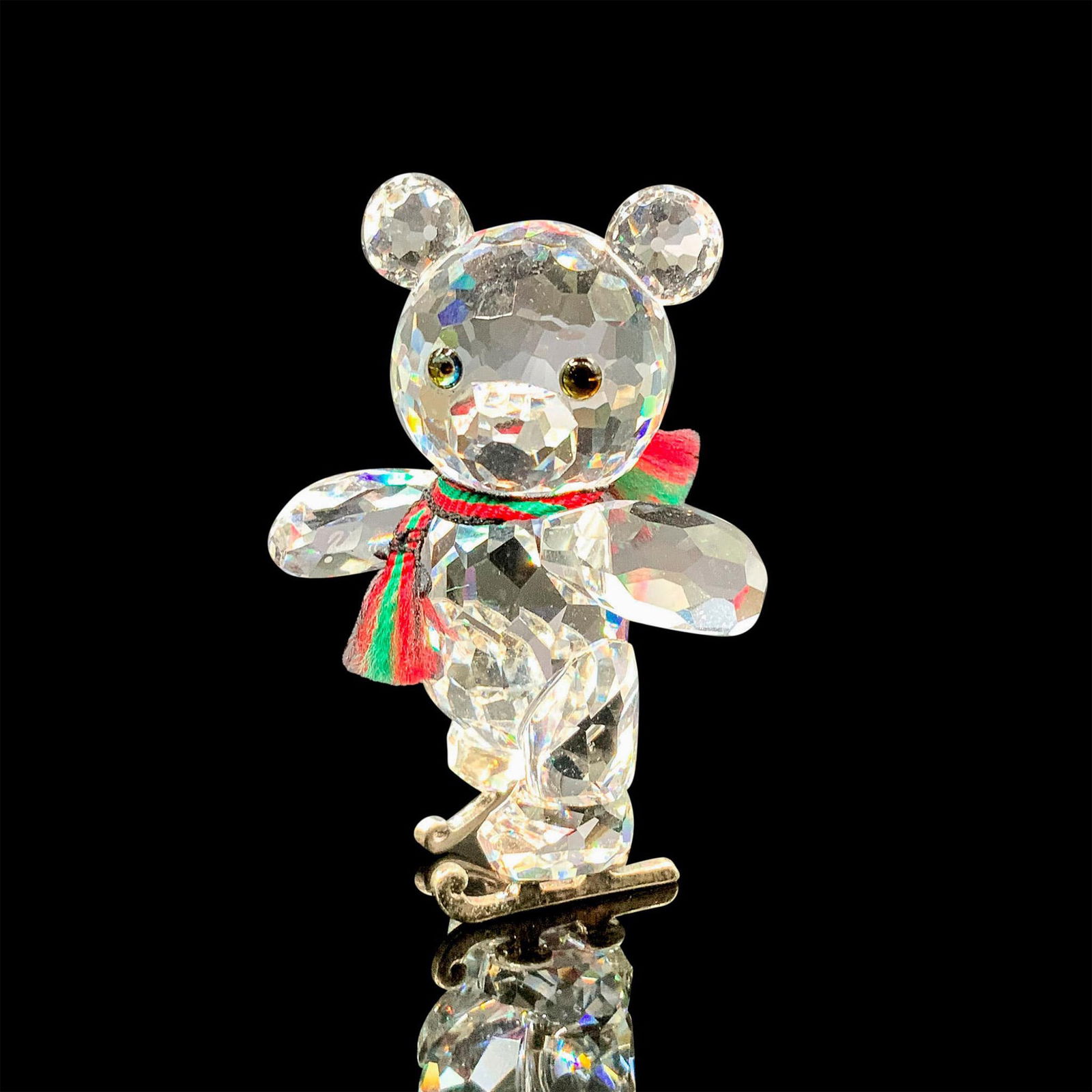 Swarovski Crystal Figurine, Kris Bear on Skates (1 of 4)