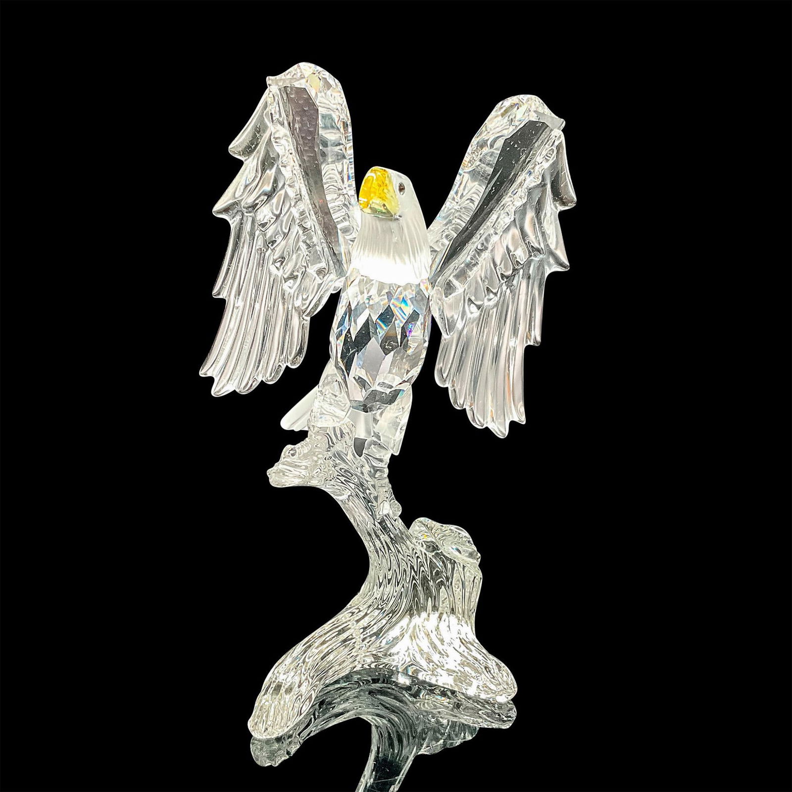 Swarovski Crystal Figurine, Bald Eagle on Branch (1 of 3)