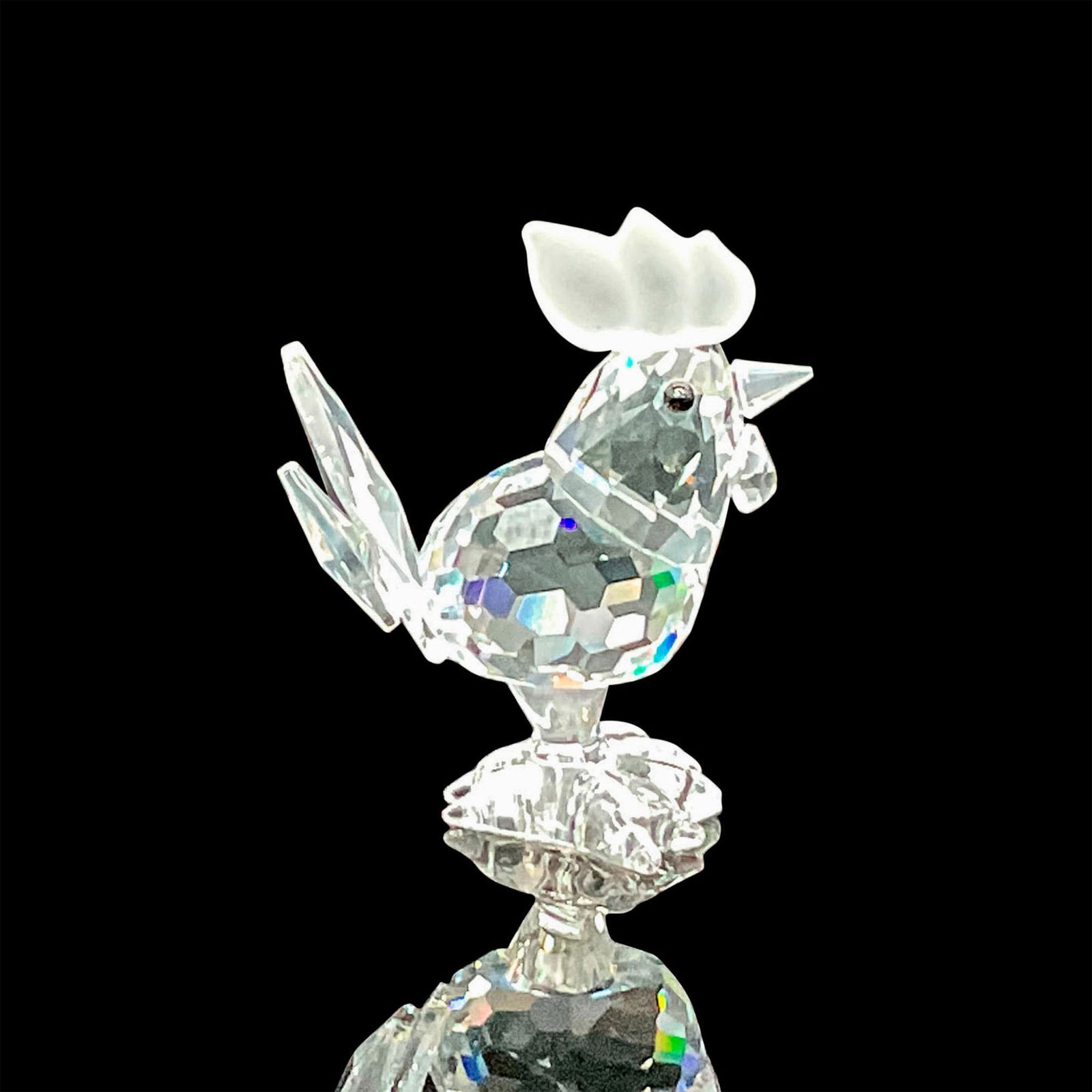 Swarovski Silver Crystal Figurine, Mini Rooster (1 of 3)
