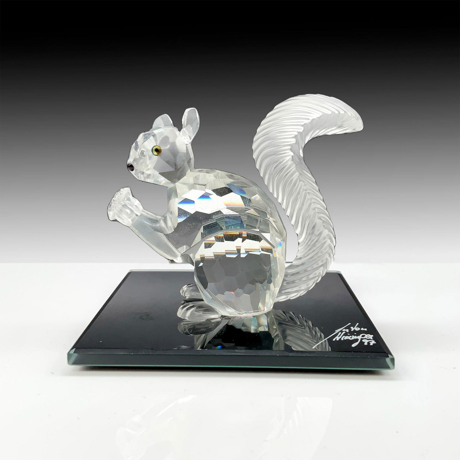 Swarovski Crystal Figurine and Base, Squirrel (1 of 4)