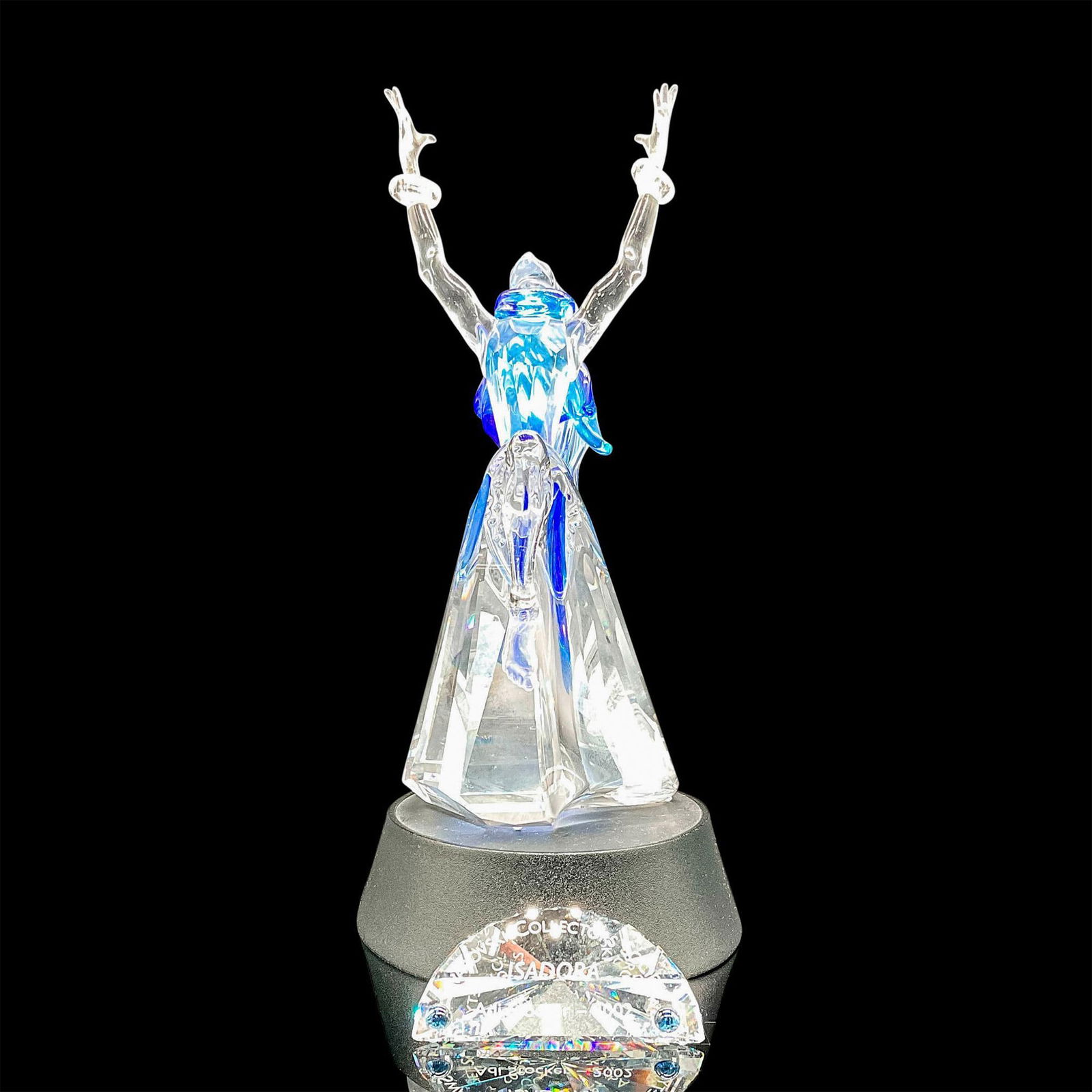 Swarovski Crystal Figurine, Isadora Magic of Dance w/Plaque: Isadora is part of the ï¿½Magic of Danceï¿½ trilogy. This trilogy was the first time the designs had been produced to represent real people, in this case the dancer Isadora Duncan. Isadora is de