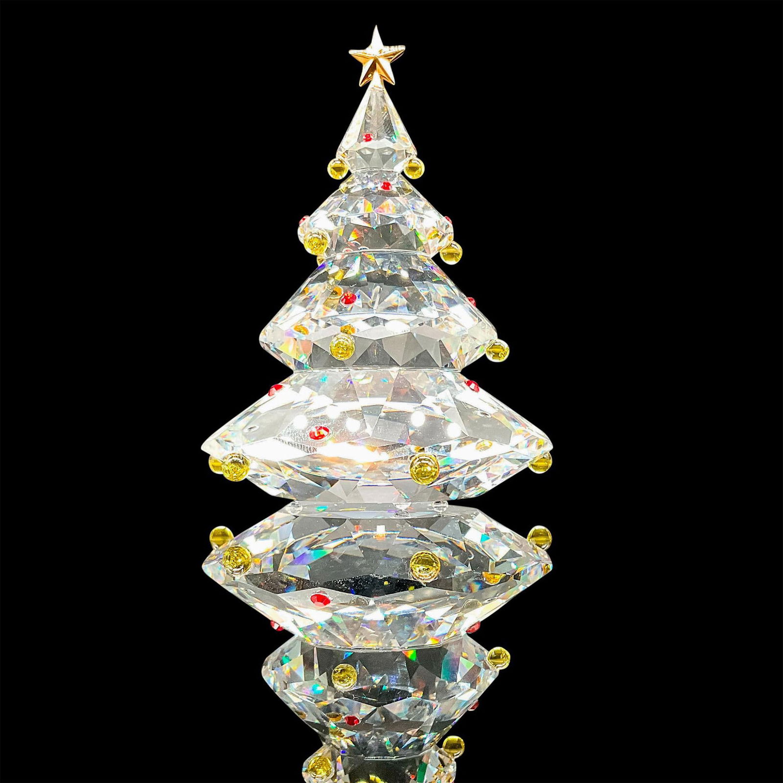 Swarovski Silver Crystal Figurine, Christmas Tree (1 of 3)
