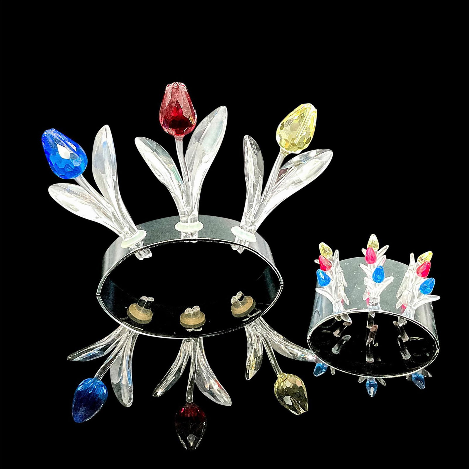 Swarovski Crystal Tulip Figures with Bases (1 of 3)