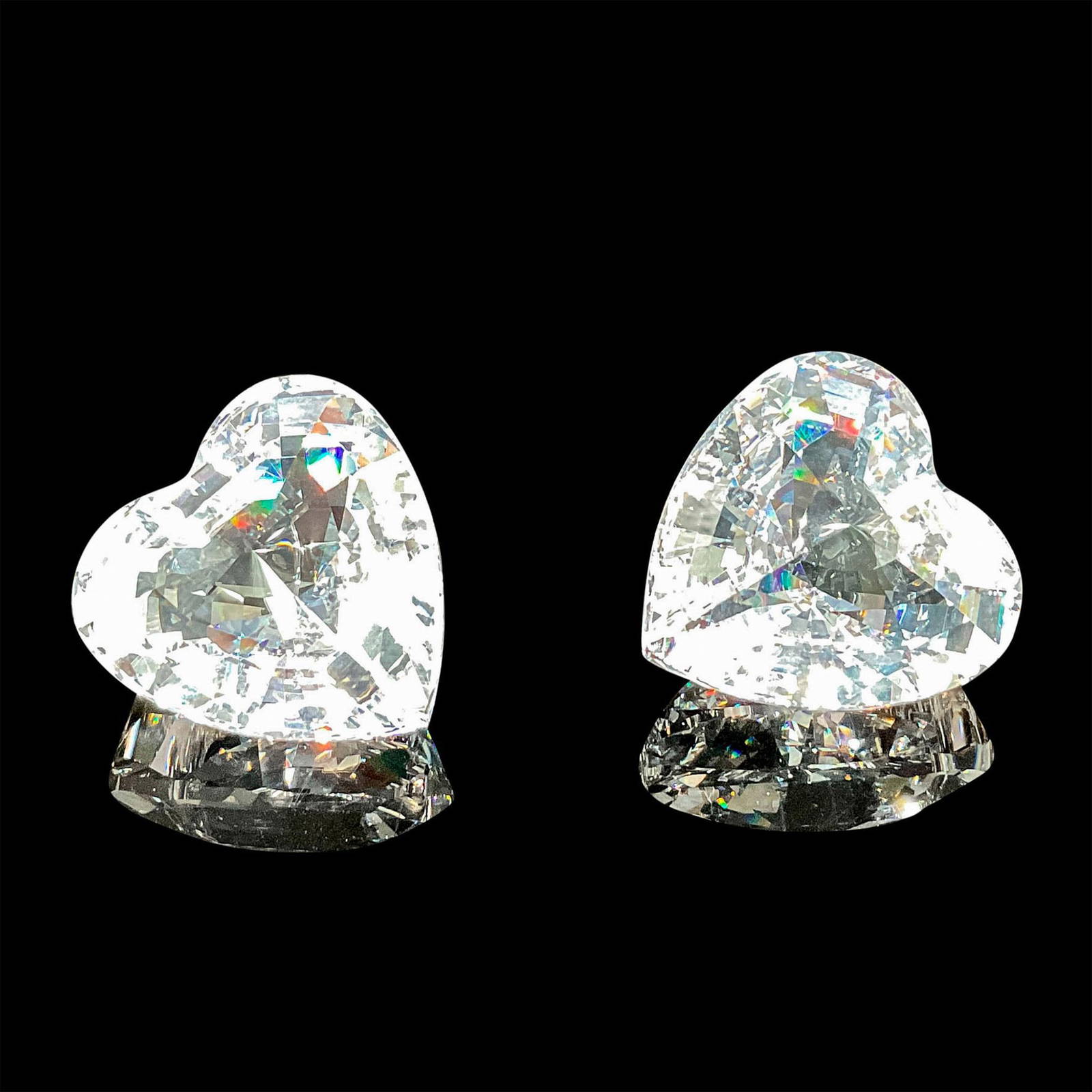 2pc Swarovski Scs Crystal Heart Paperweights Oct 24, 2023 Lion And