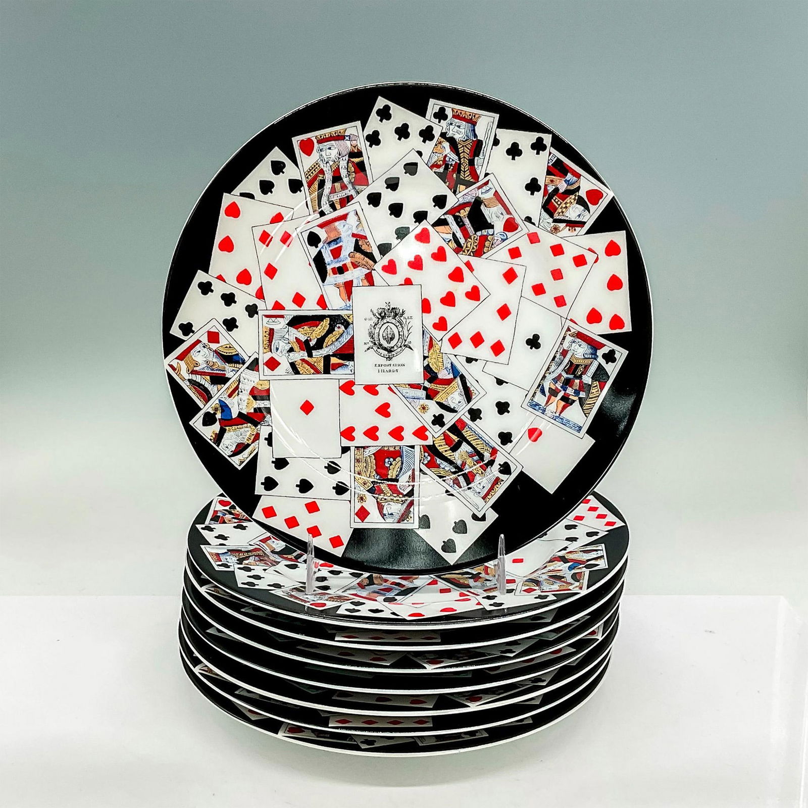 8pc Andrea by Sadek Plates, Williamsburg Playing Cards (1 of 3)