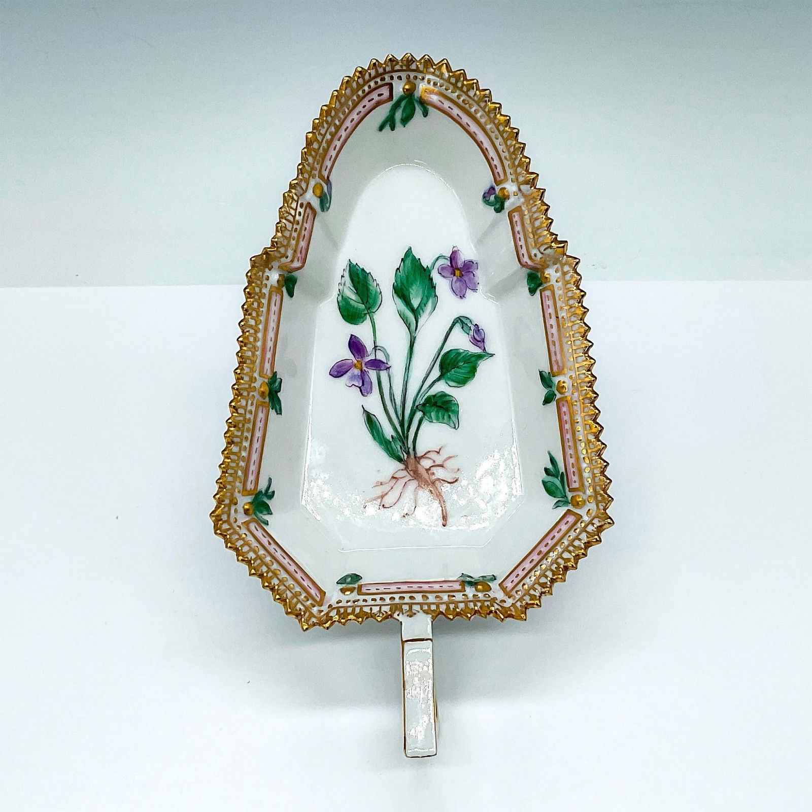 Royal Copenhagen Porcelain Triangle Dish, Flora Danica (1 of 3)