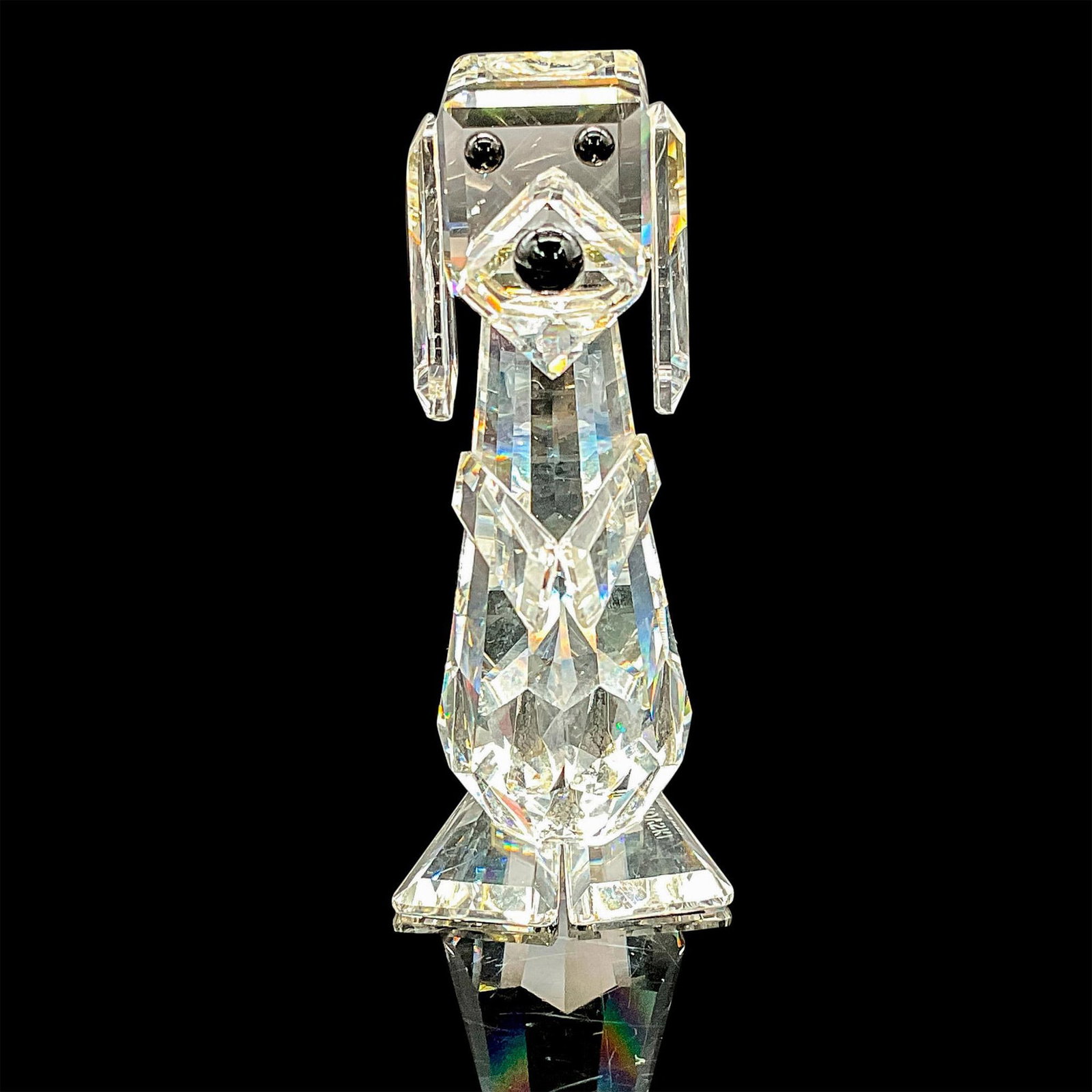 Swarovski Crystal Figurine, Tall Dog Pluto (1 of 3)
