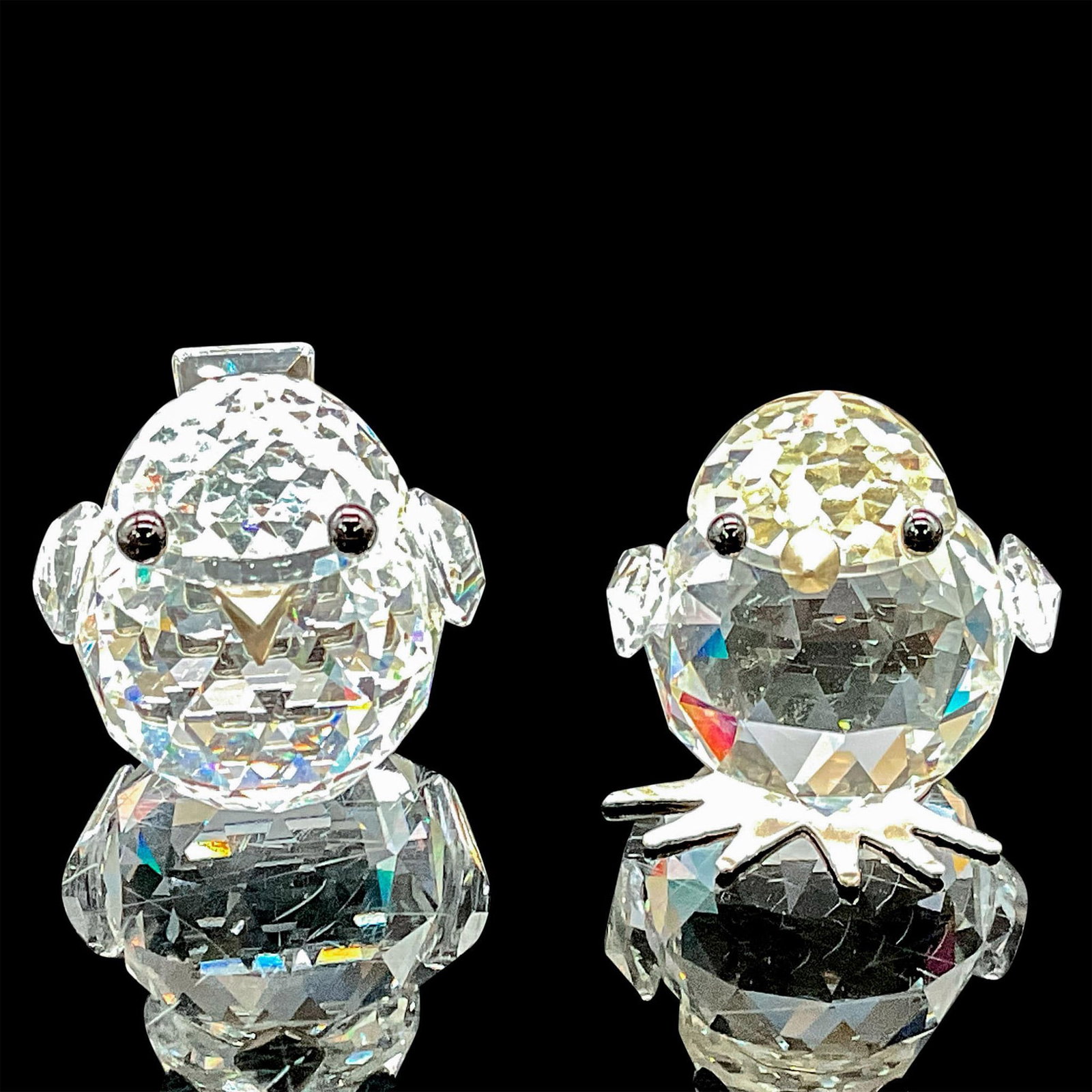 Pair of Swarovski Crystal Figurines, Chick and Mini Sparrow (1 of 3)