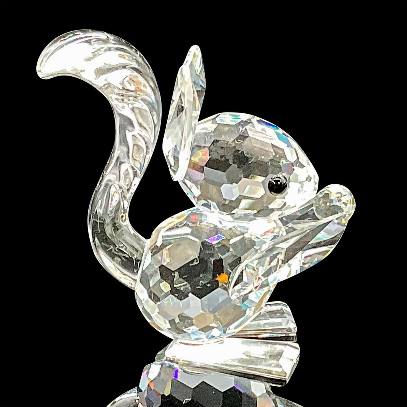 Swarovski Silver Crystal Figurine, Squirrel Long Ears (1 of 3)