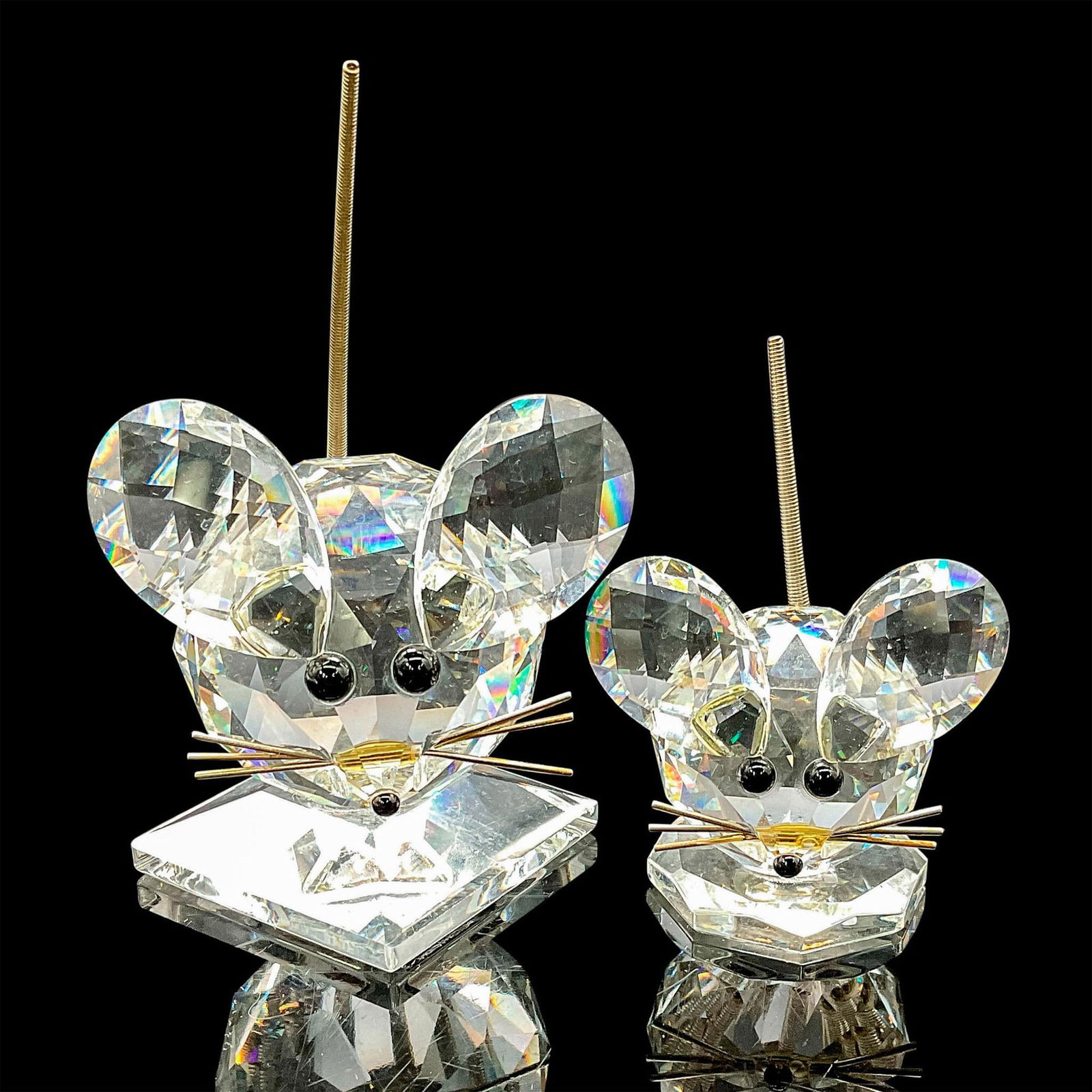 Pair of Swarovski Crystal Figurines, Mice (1 of 3)