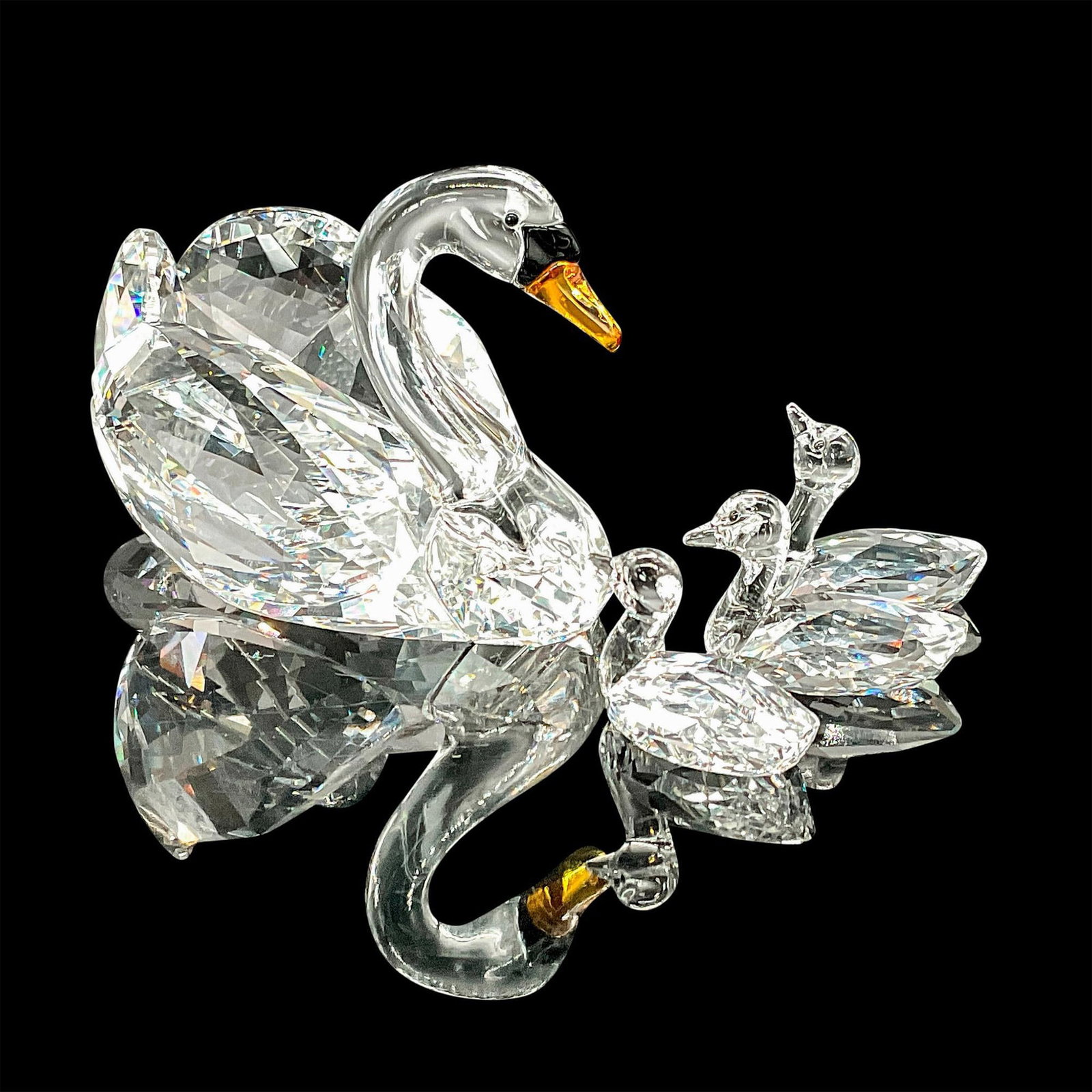 4pc Swarovski Crystal Figurines Jubilee Edition Swans (1 of 3)