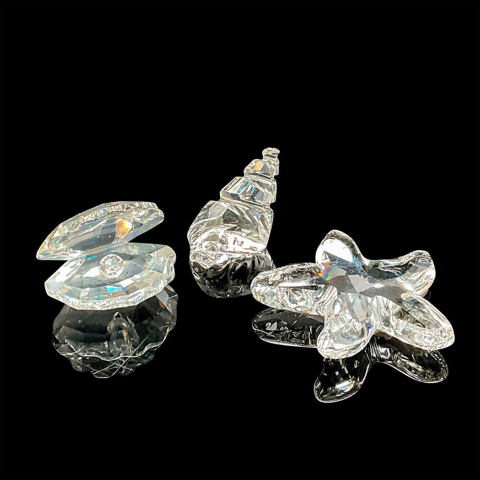 3pc Swarovski Silver Crystal Figurine, Maritime Trio (1 of 3)