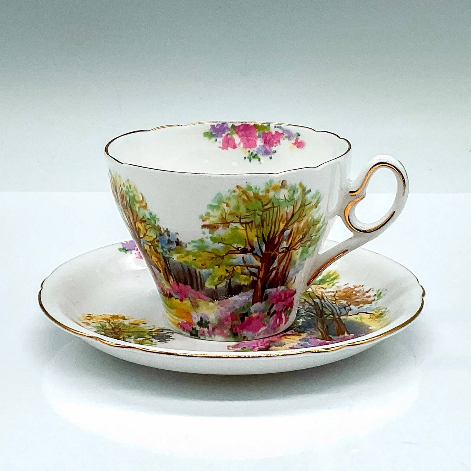 Shelley Bone China Tea Cup And Saucer, Englands Charm Auction