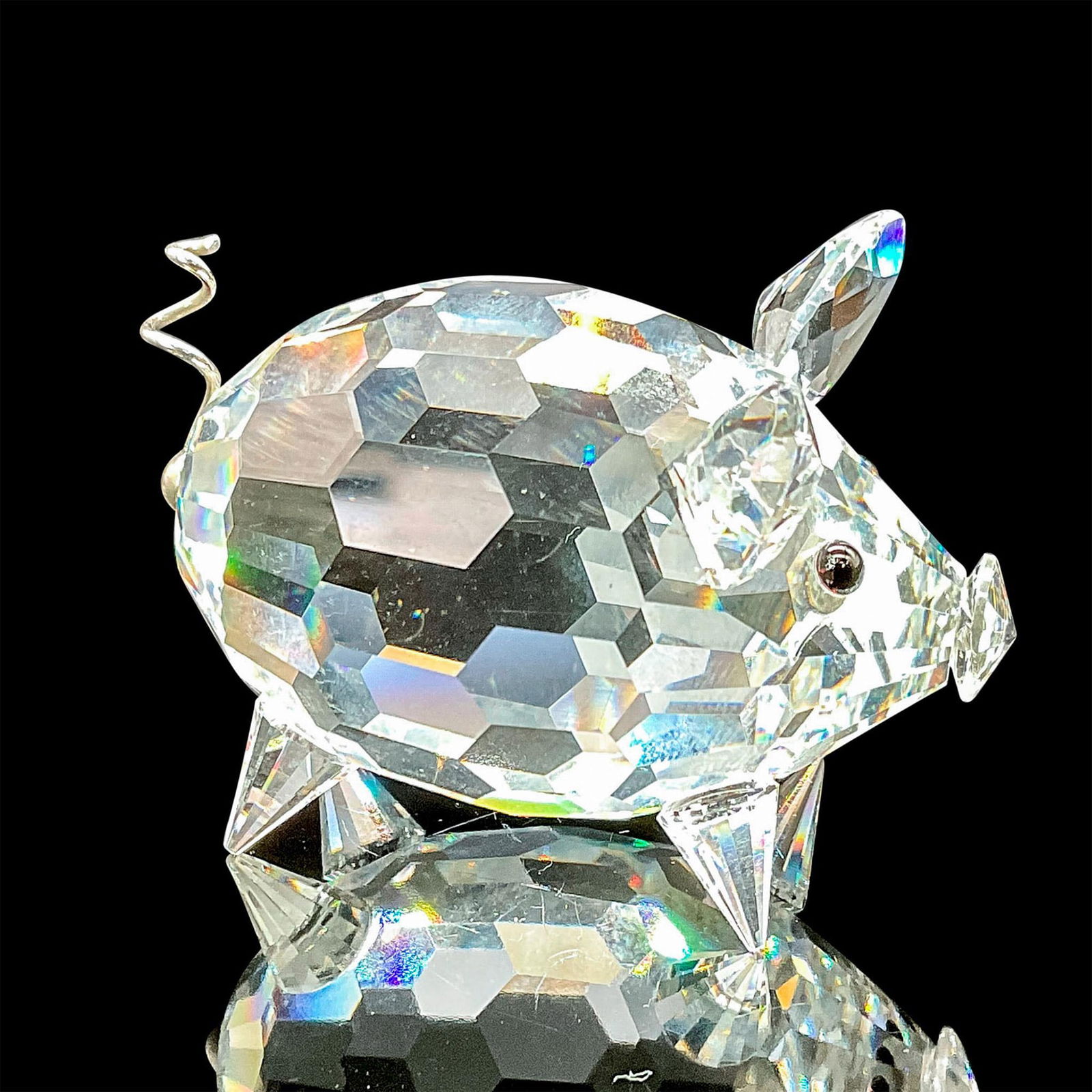 Swarovski Crystal Figurine, Pig (1 of 3)