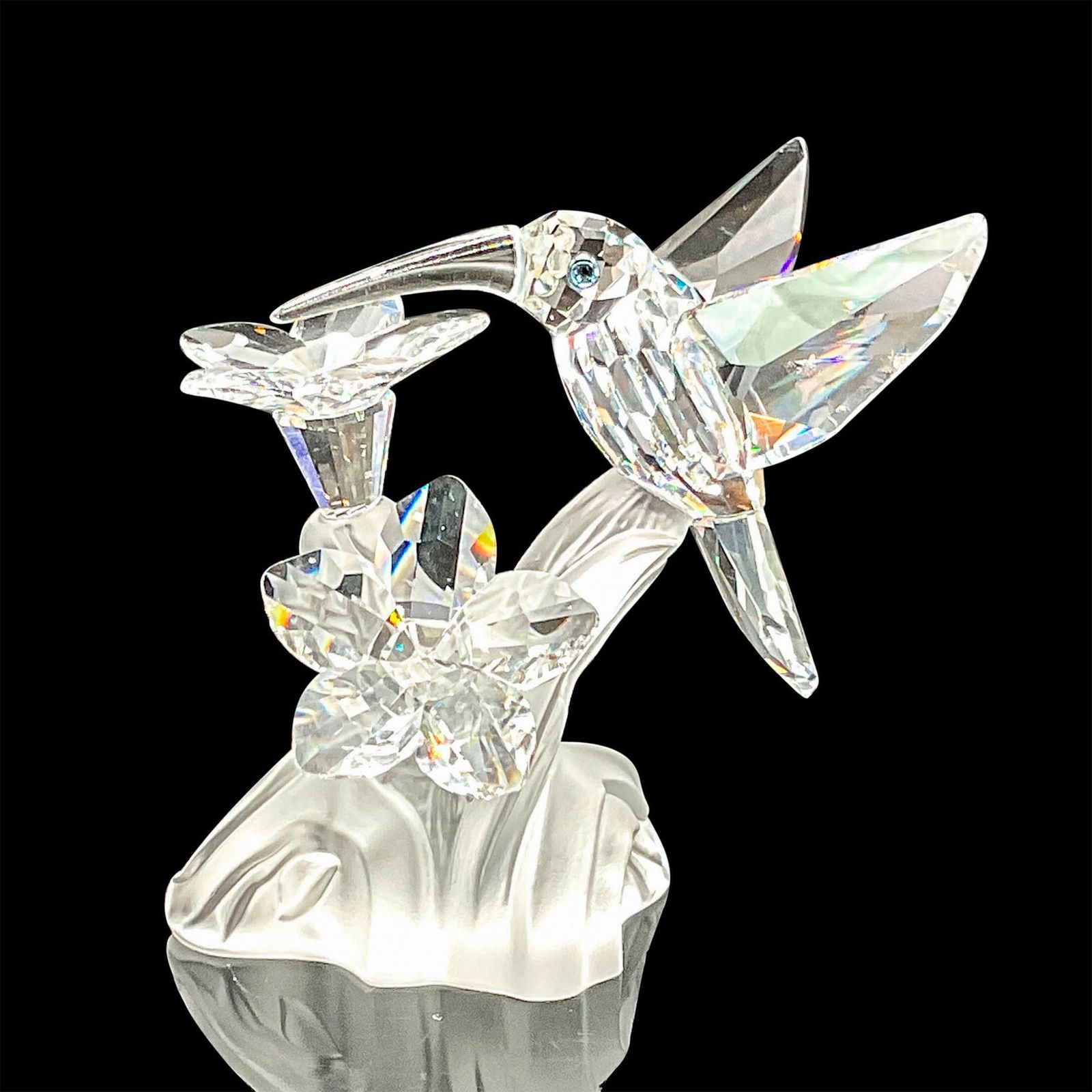 Swarovski Crystal Figurine, Hummingbird at Flower (1 of 3)