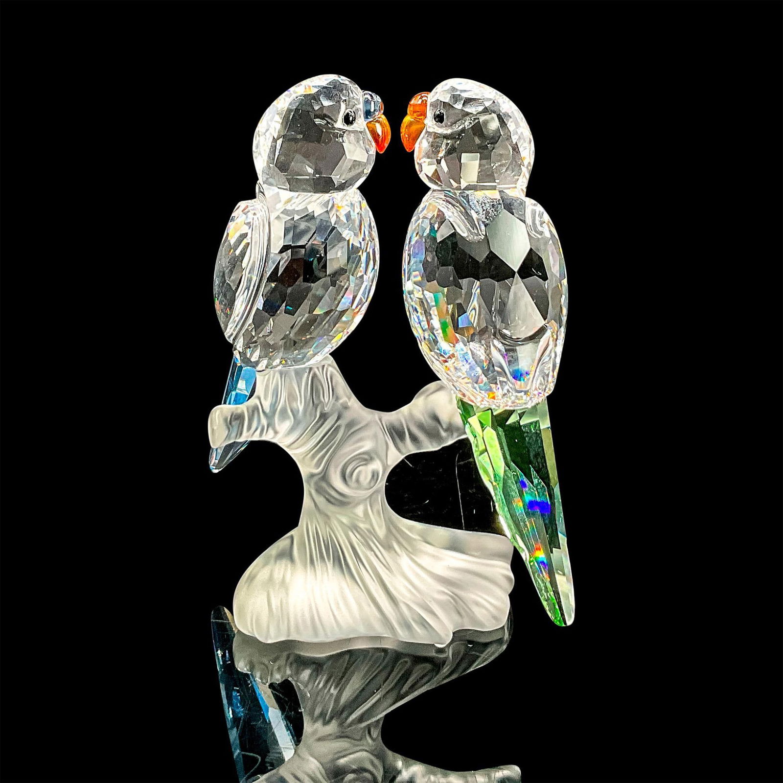 Swarovski Crystal Figurine, Pair of Budgies (1 of 4)