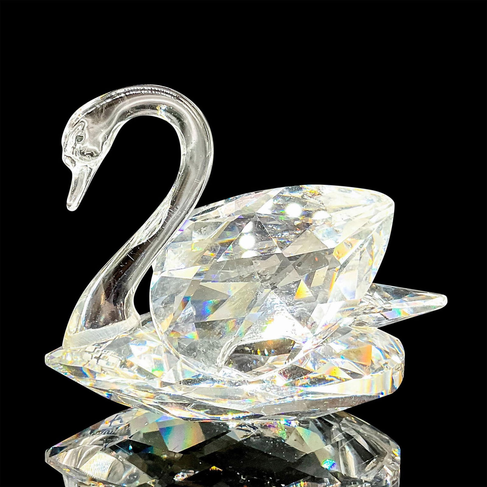 Swarovski Silver Crystal Figurine, Small Swan (1 of 4)