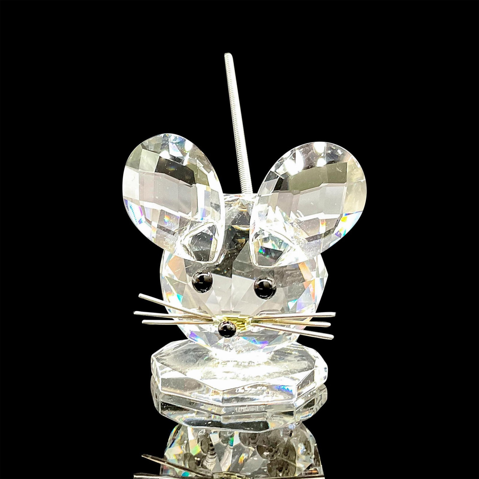 Swarovski Silver Crystal Figurine, Small Mouse (1 of 4)