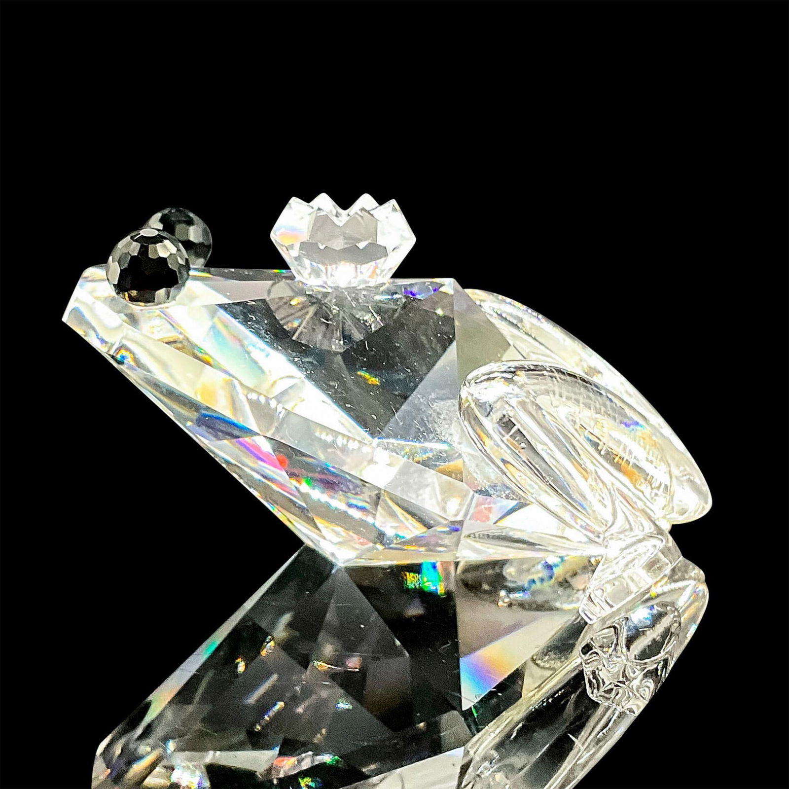 Swarovski Silver Crystal Figurine, Prince Frog (1 of 4)