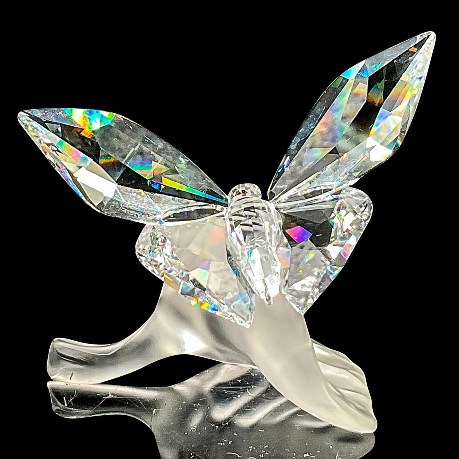 Swarovski Crystal Figurine, Butterfly on Leaf (1 of 4)