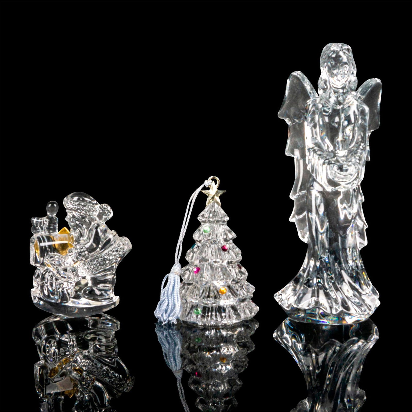 3pc Waterford and Lenox Crystal Christmas Decor Figurines (1 of 3)