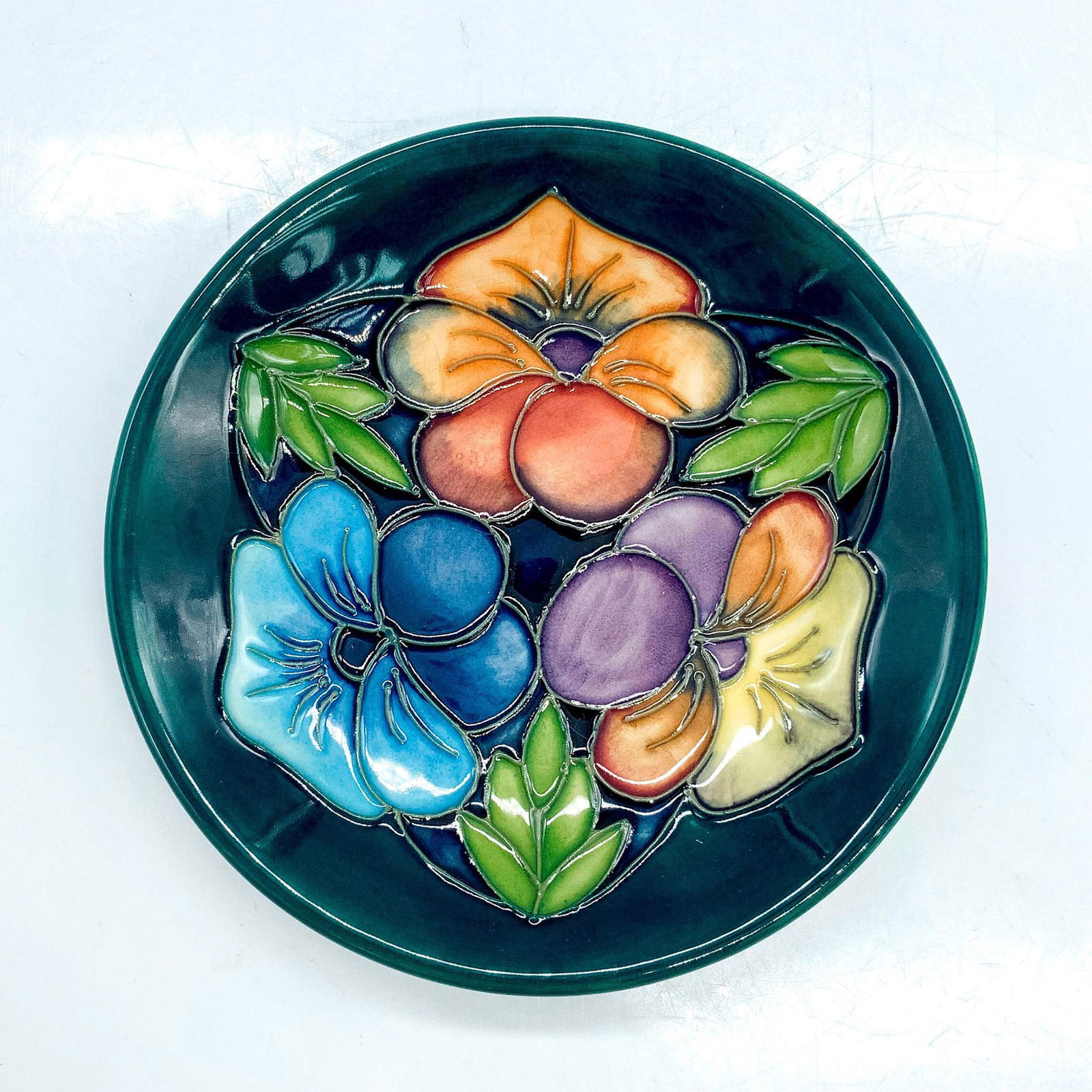 Moorcroft Floral Plaque by Rachel Bishop (1 of 2)