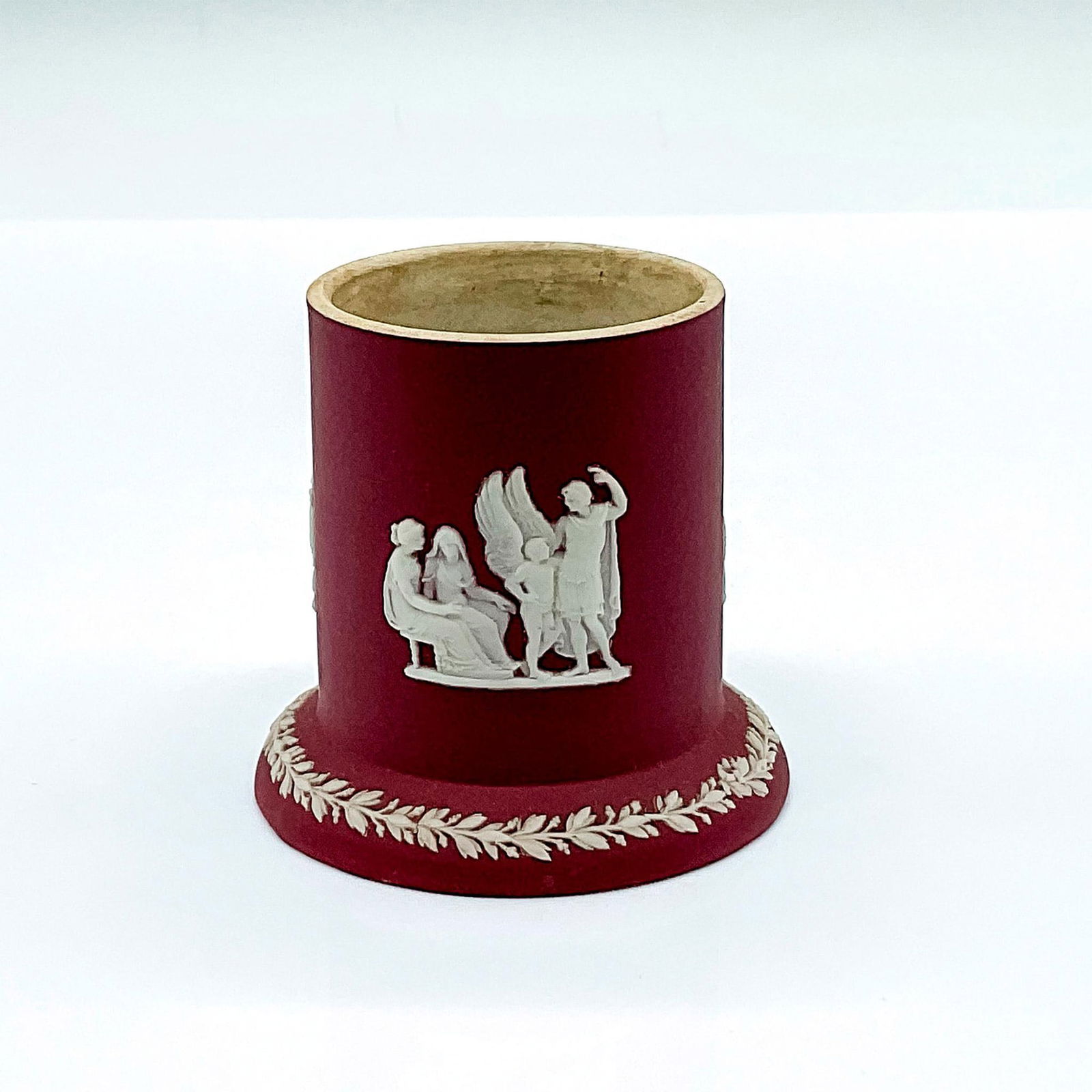 Wedgwood Crimson Jasperware Dip Matchstick Holder (1 of 4)