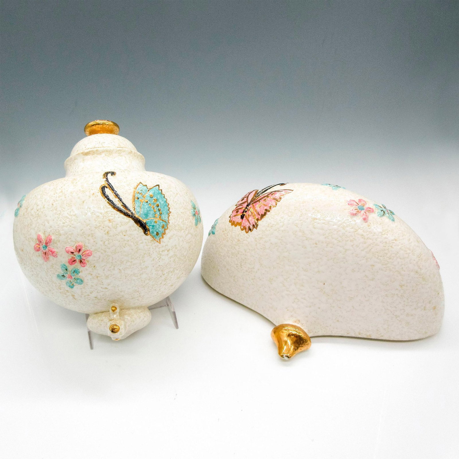 2pc Hall Ceramic Wall Pocket and Planter (1 of 3)