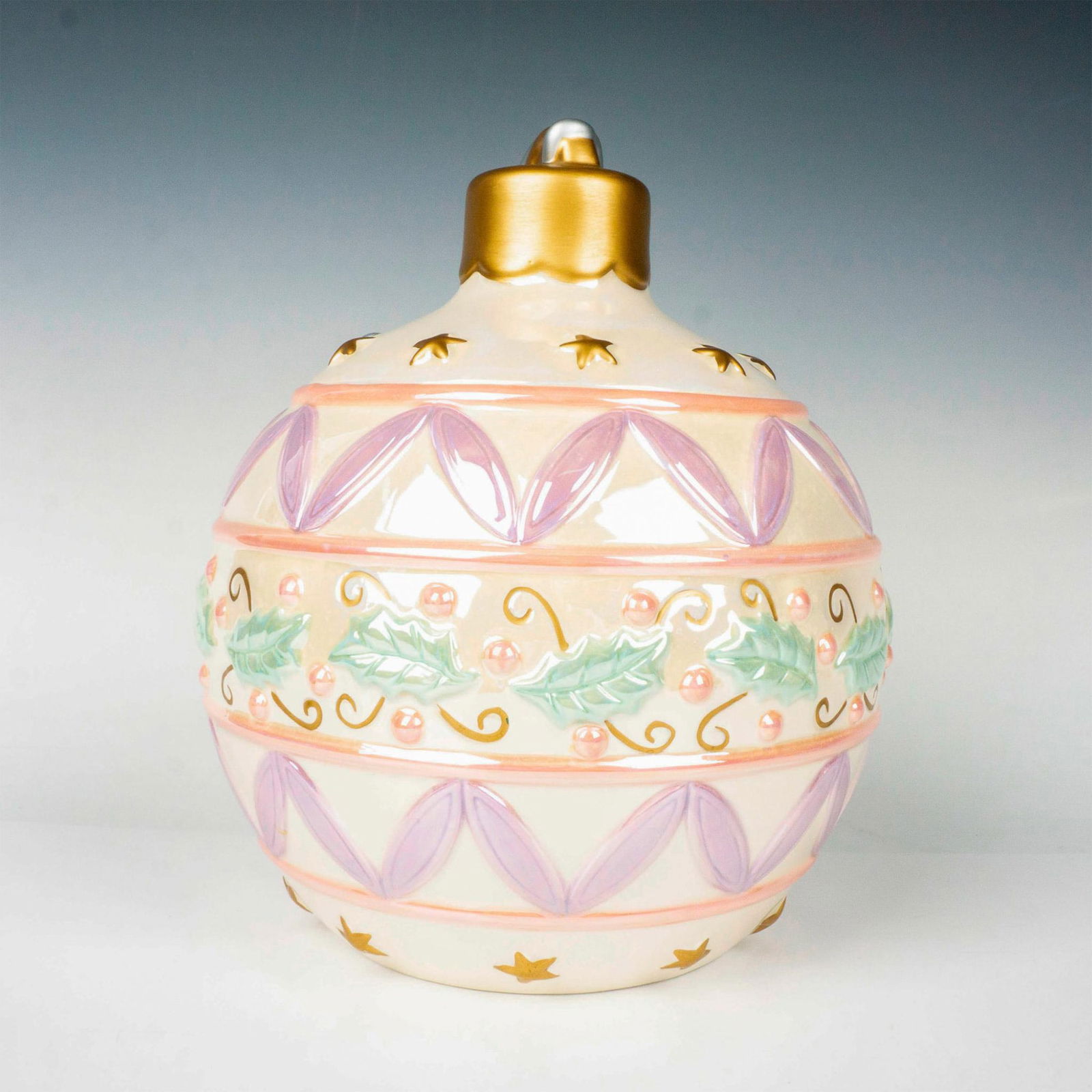 Figi Ceramic Christmas Ornament Cookie Jar With Lid (1 of 3)