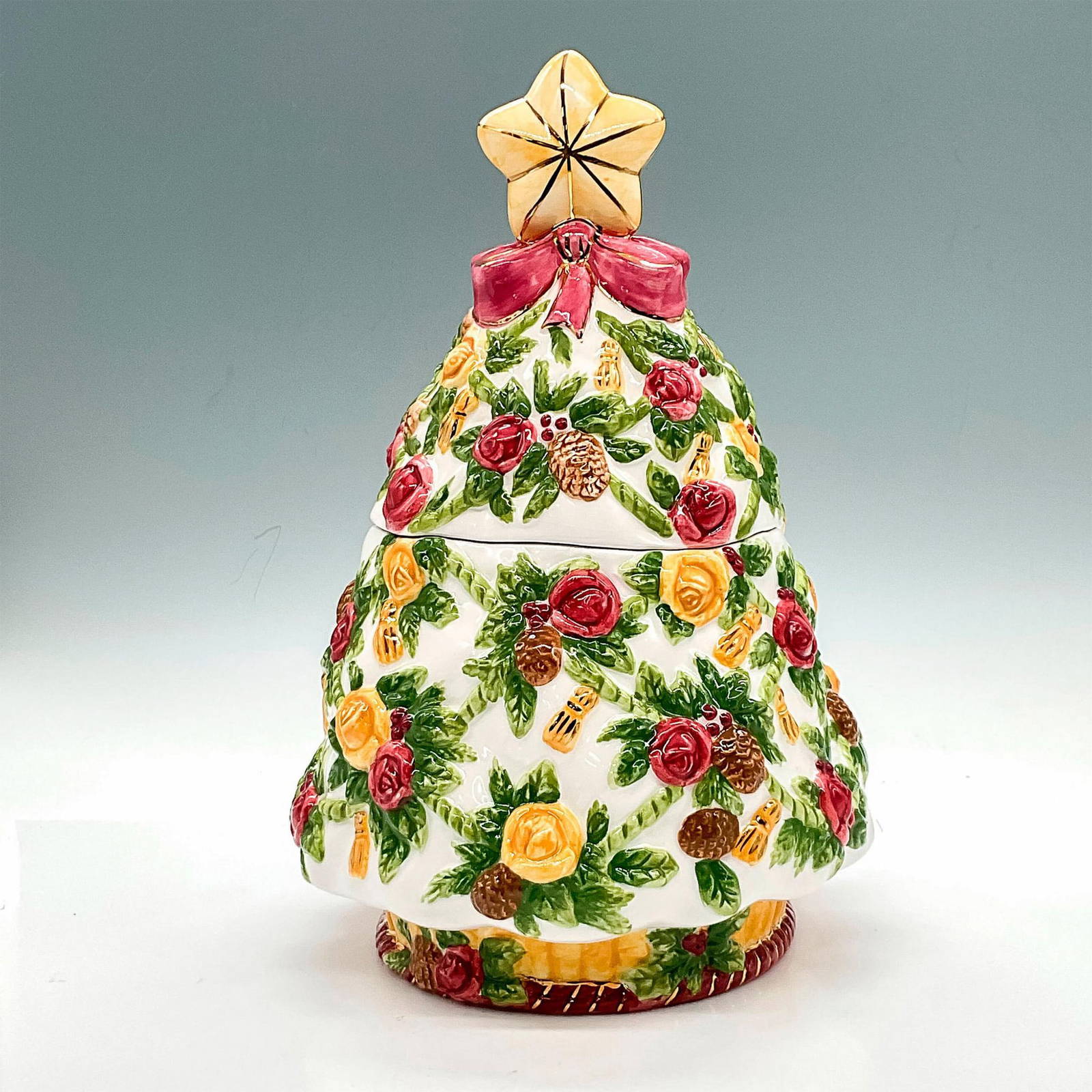 Royal Albert Ceramic Christmas Tree Cookie Jar Auction