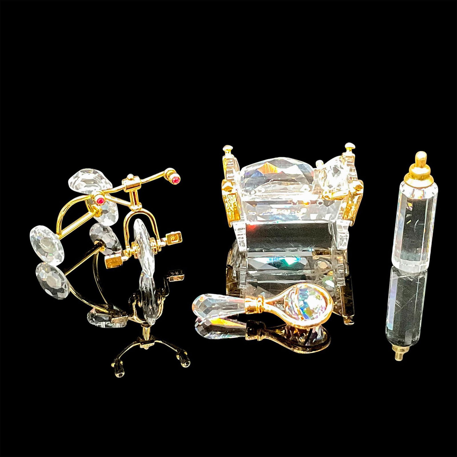 4pc Vintage Swarovski Crystal Mini Figurines (1 of 2)