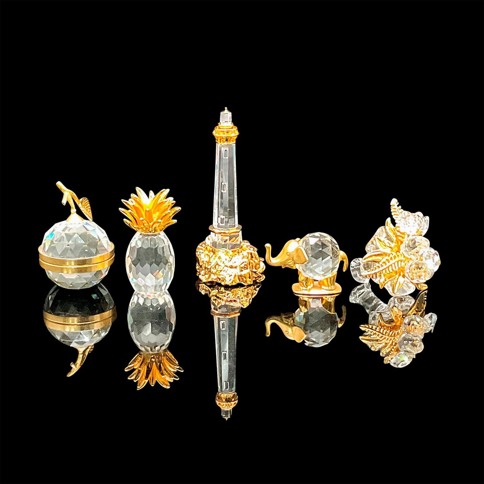 5pc Vintage Swarovski and Manon Crystal Mini Figurines (1 of 2)