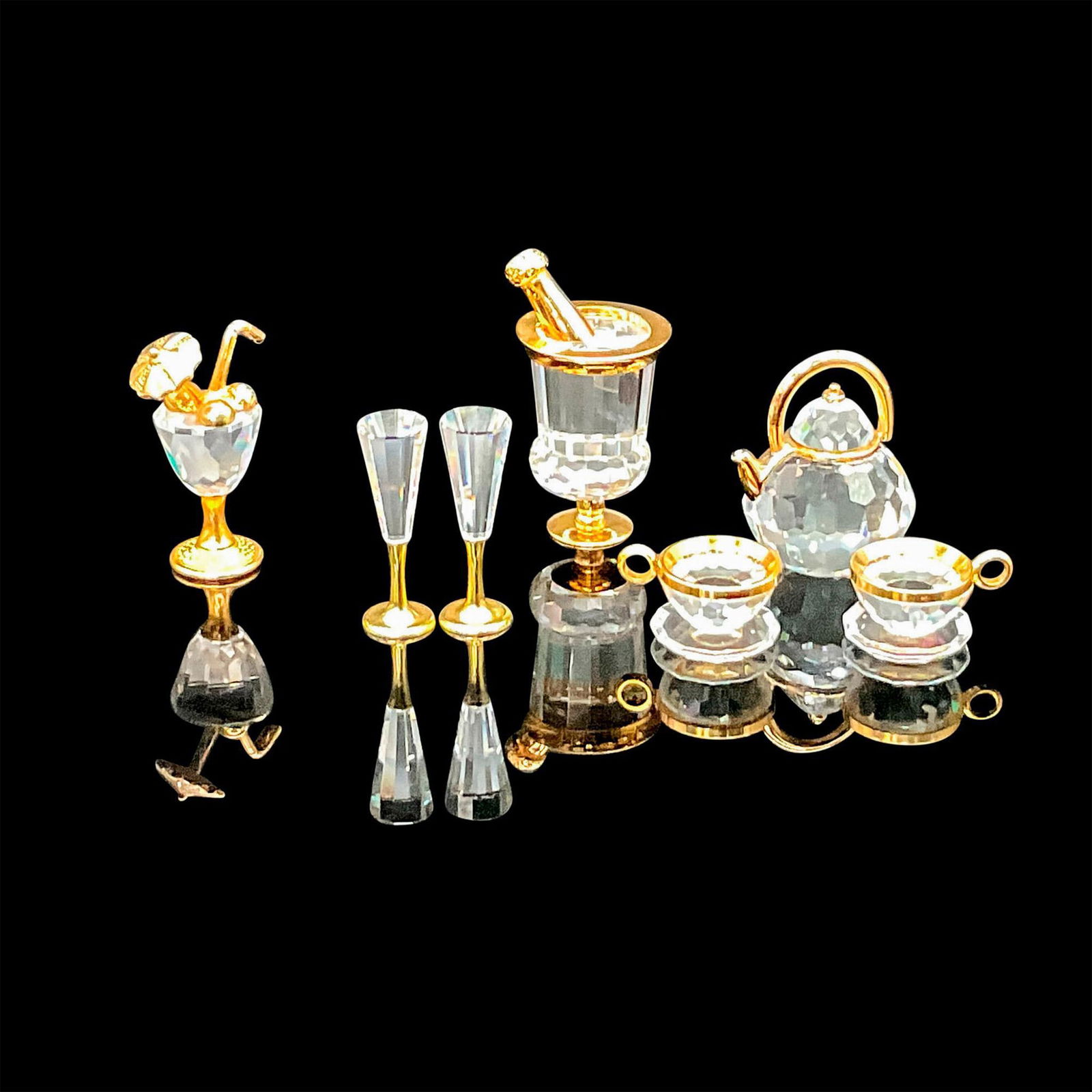 7pc Vintage Swarovski Crystal Mini Figurines (1 of 2)