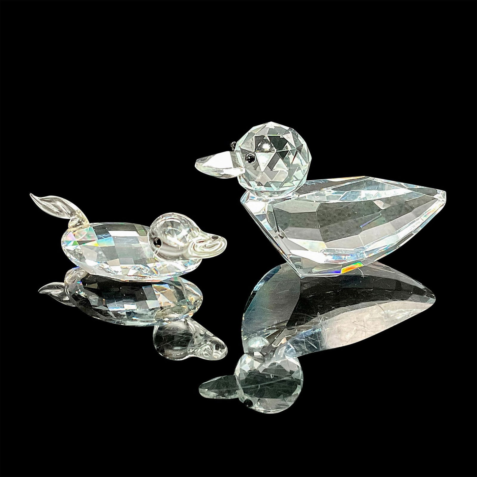 Pair of Crystal Figurines, Ducks (1 of 3)