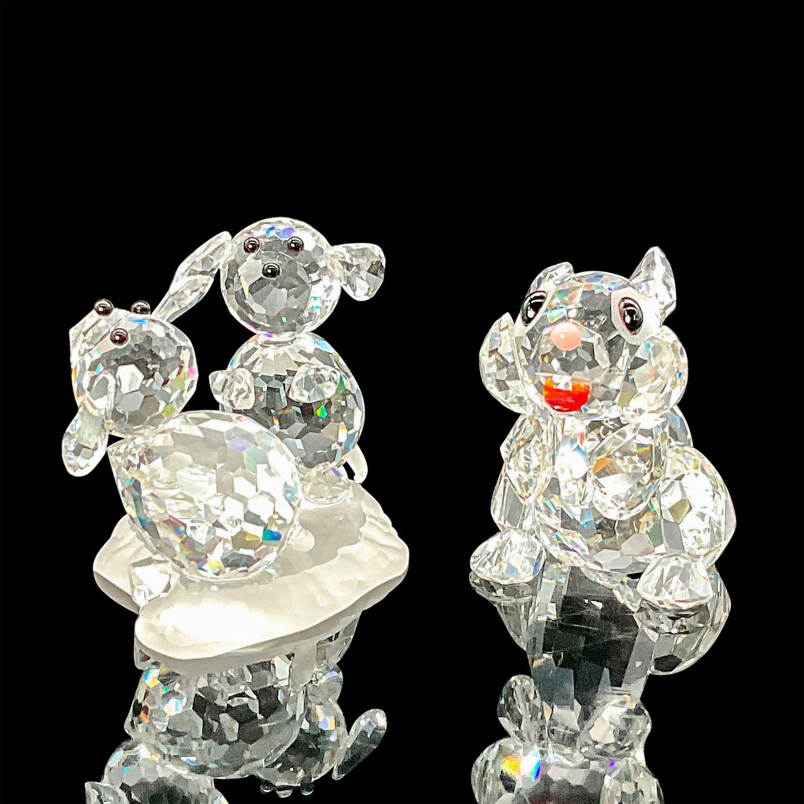 2pc Crystal Figurines, Disney's Thumper and Puppies (1 of 3)