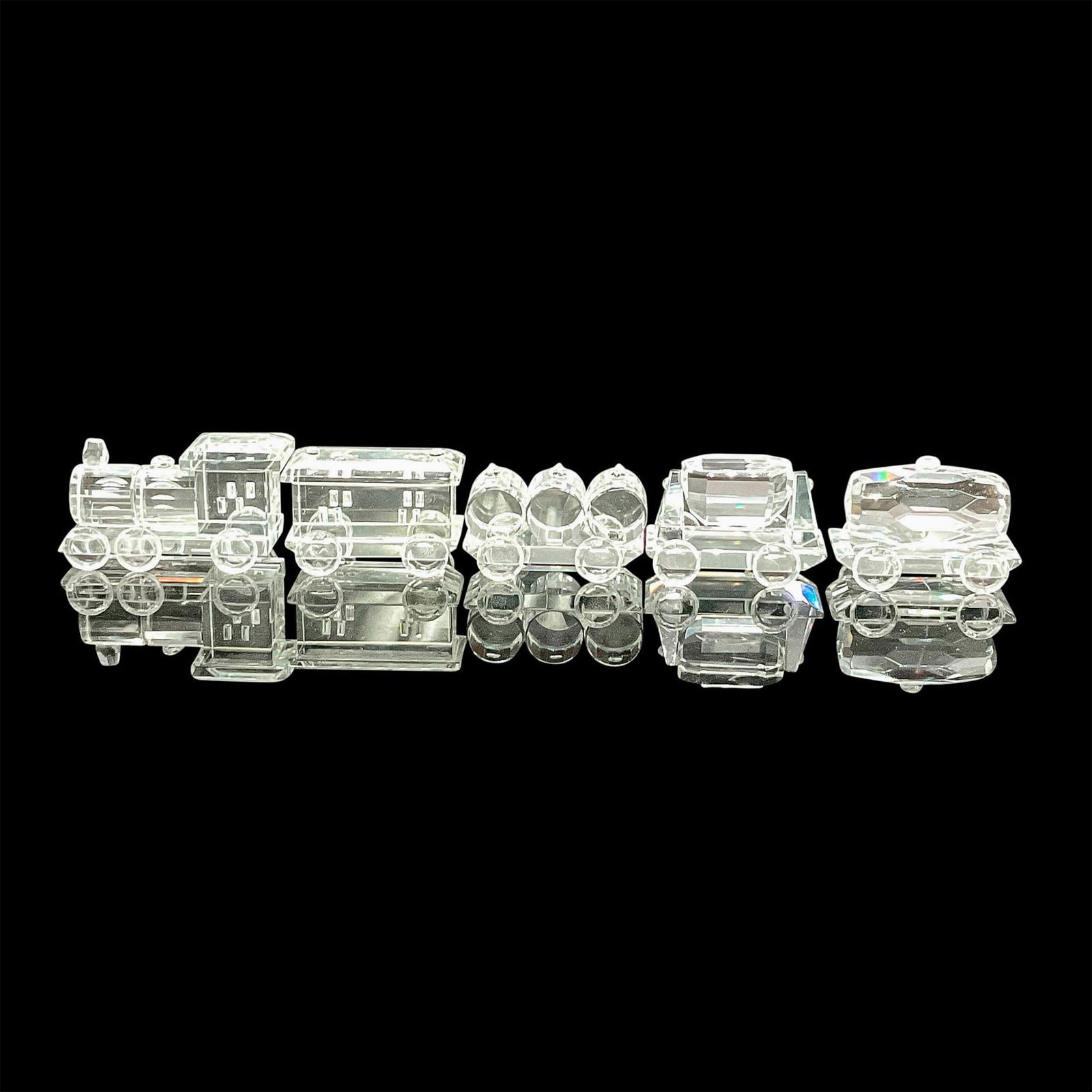 5pc Vintage Glass Train Set (1 of 2)