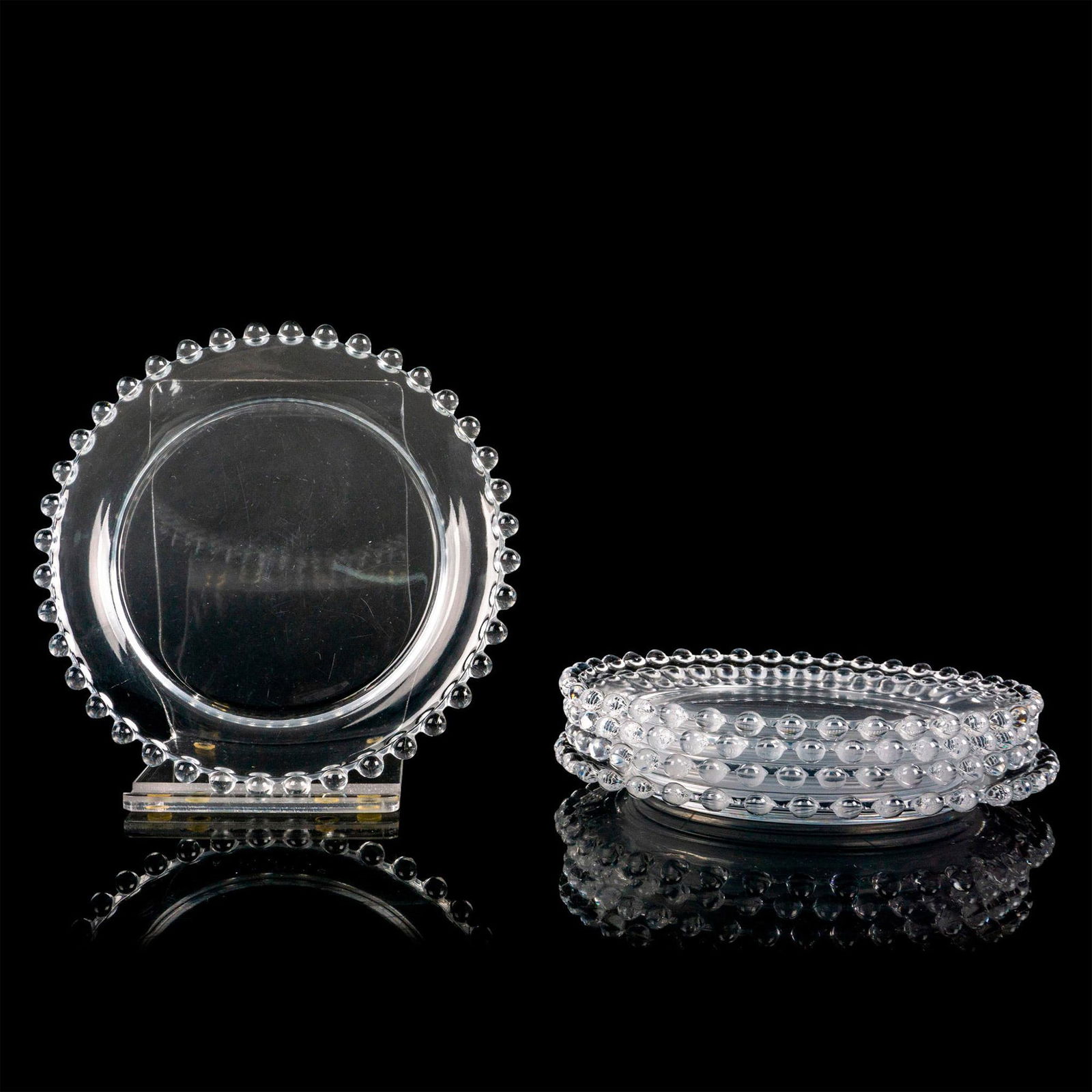 5pc Lalique Crystal Bread and Butter Plates, Andlau (1 of 2)