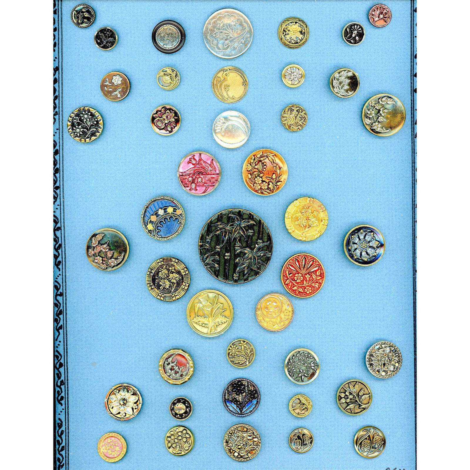 1 Card of Div 1 & 3 Assorted Metal Buttons (1 of 3)