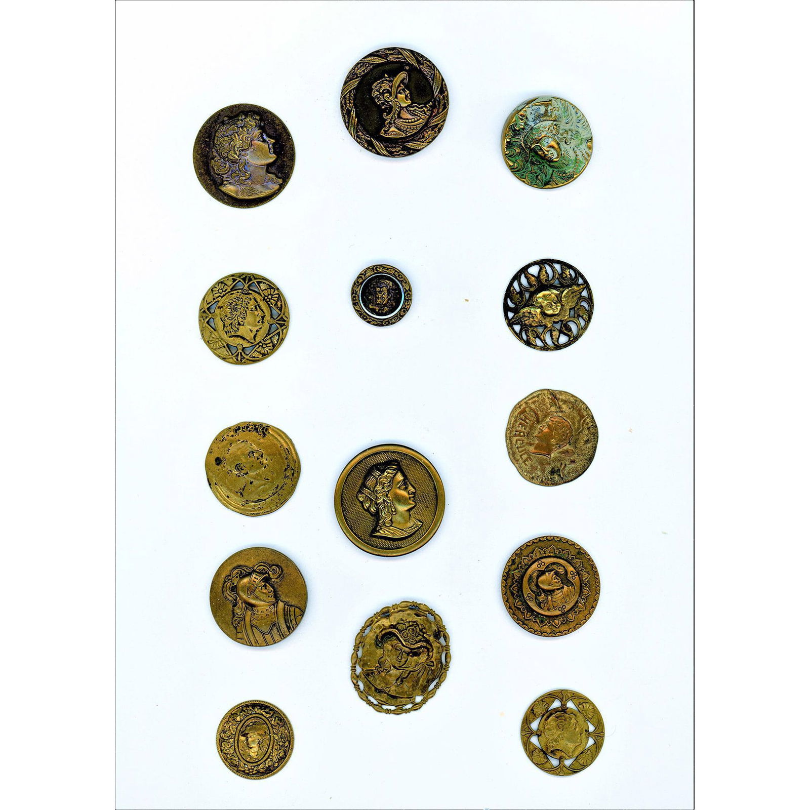 4 Cards of Division 1 & 3 Assorted Head Buttons (1 of 7)