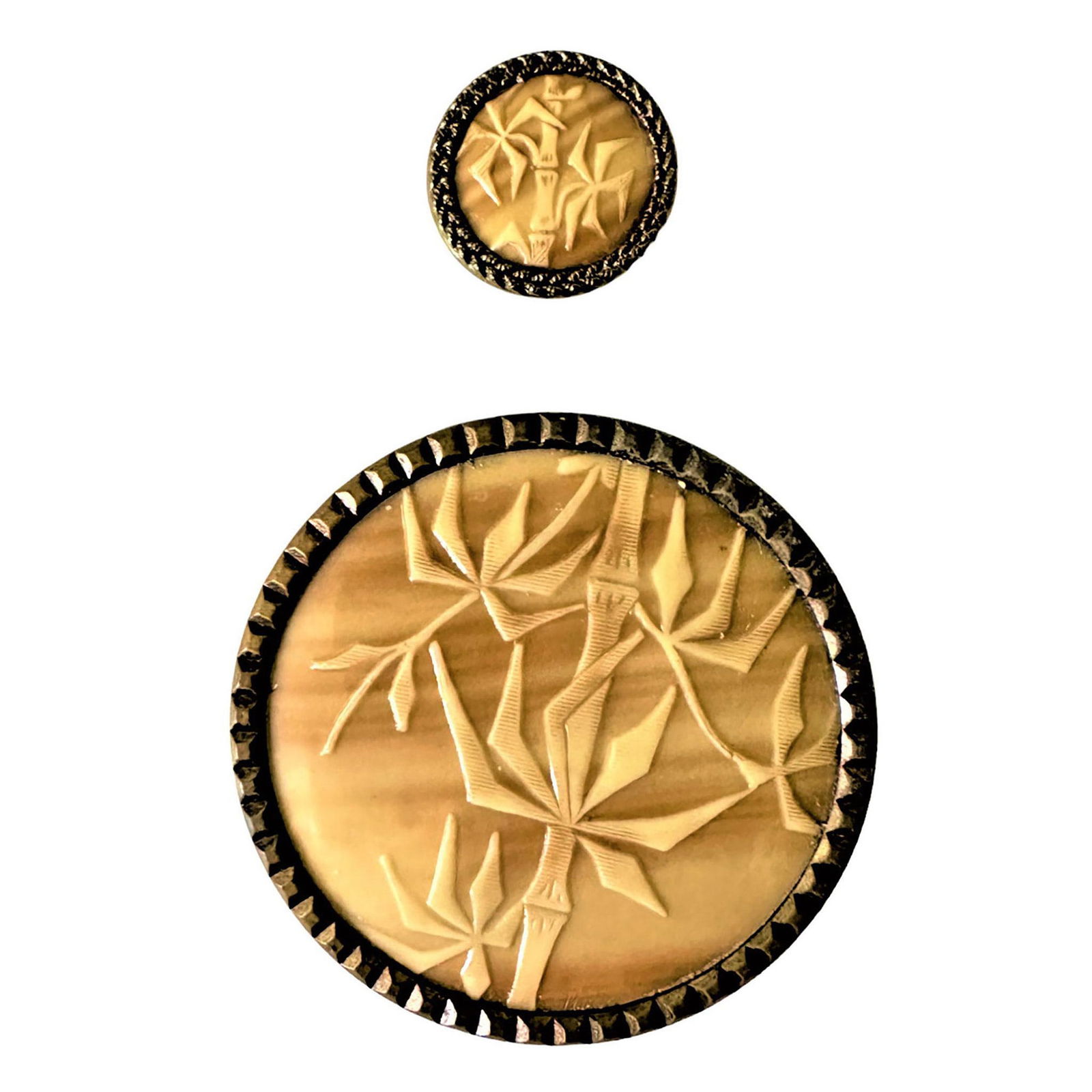 A Small Card of Division One Celluloid Buttons (1 of 4)